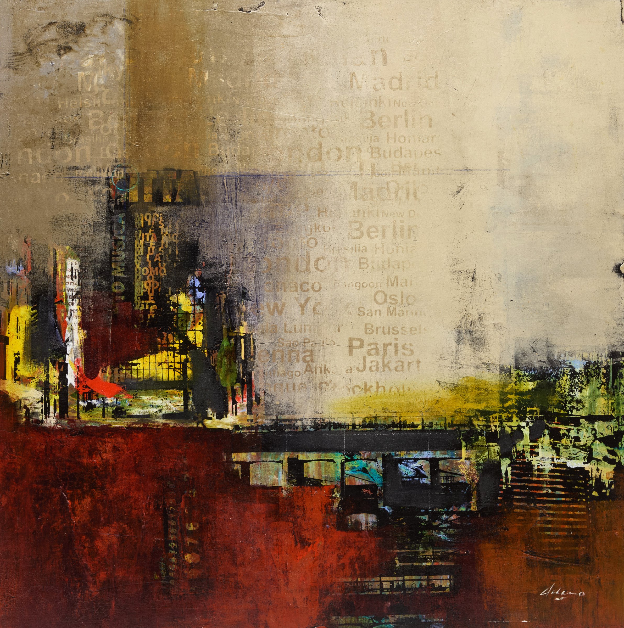 Citta Series (Triptych) by Pietro Adamo