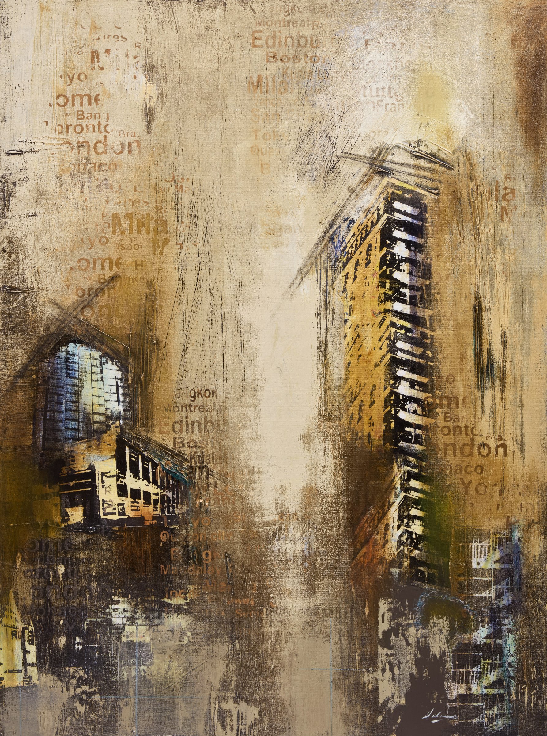 Pietro Adamo, Citta Series: Vancouver I and Vancouver II, two oils on canvas, 2008 - view 3