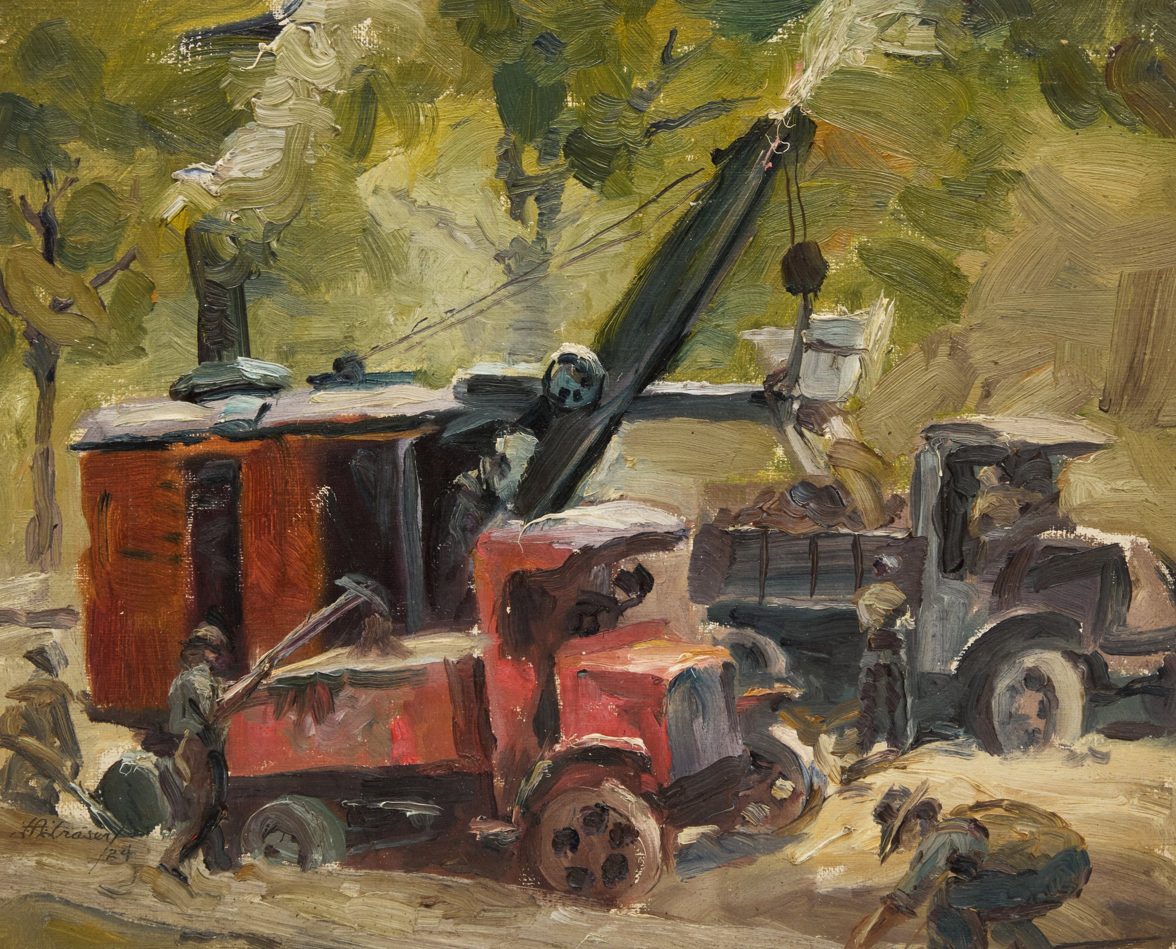 Untitled (Steam Shovel and Truck, Toronto) by Frederick Alexander Fraser