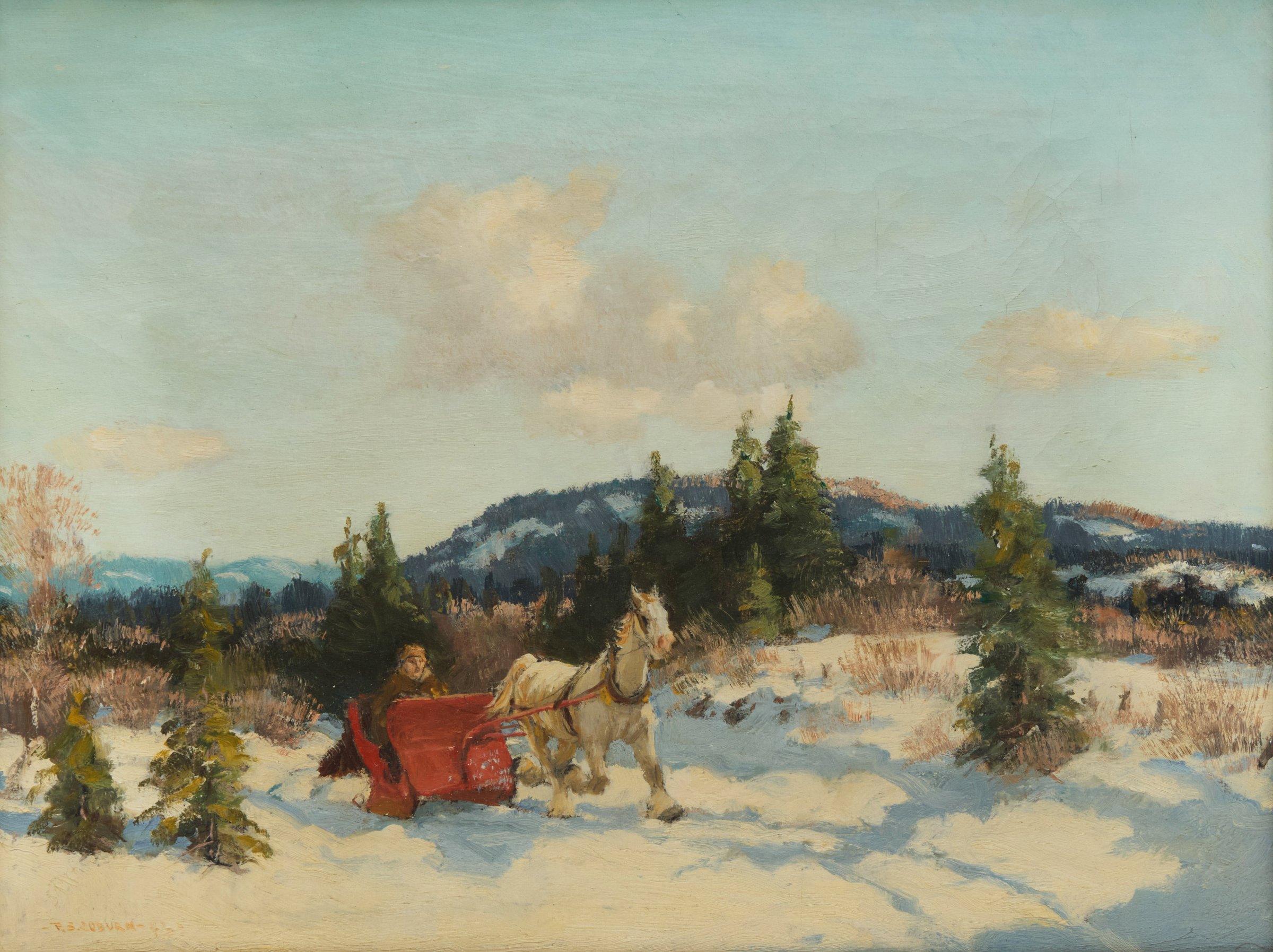 Winter Sleighing Scene by Frederick Simpson Coburn