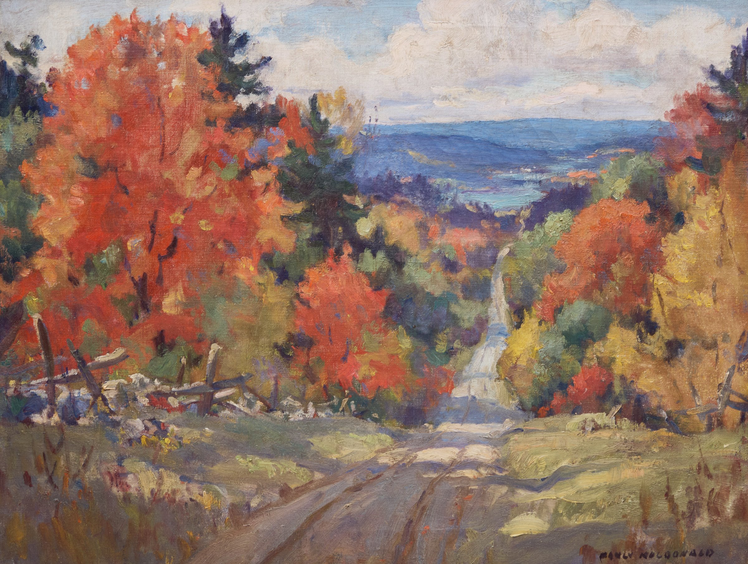 Country Road in Autumn by Manly Edward MacDonald