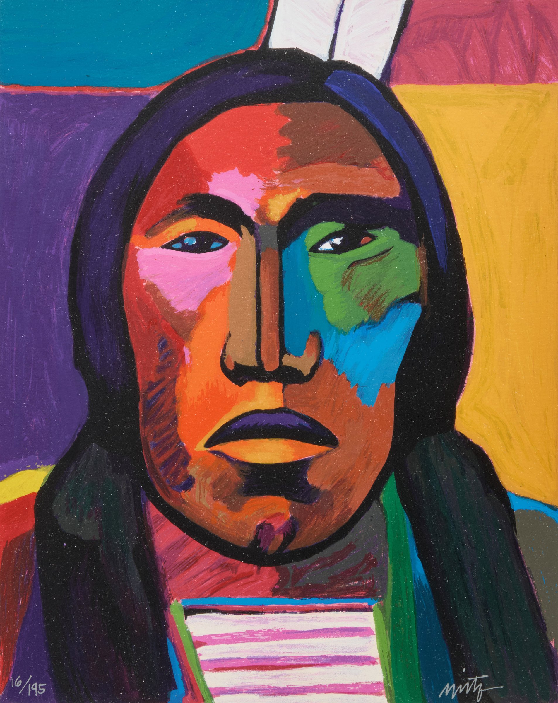 John Nieto, The Custer Suite and John Nieto: Retrospective, five colour serigraphs and book, 1993 - view 10