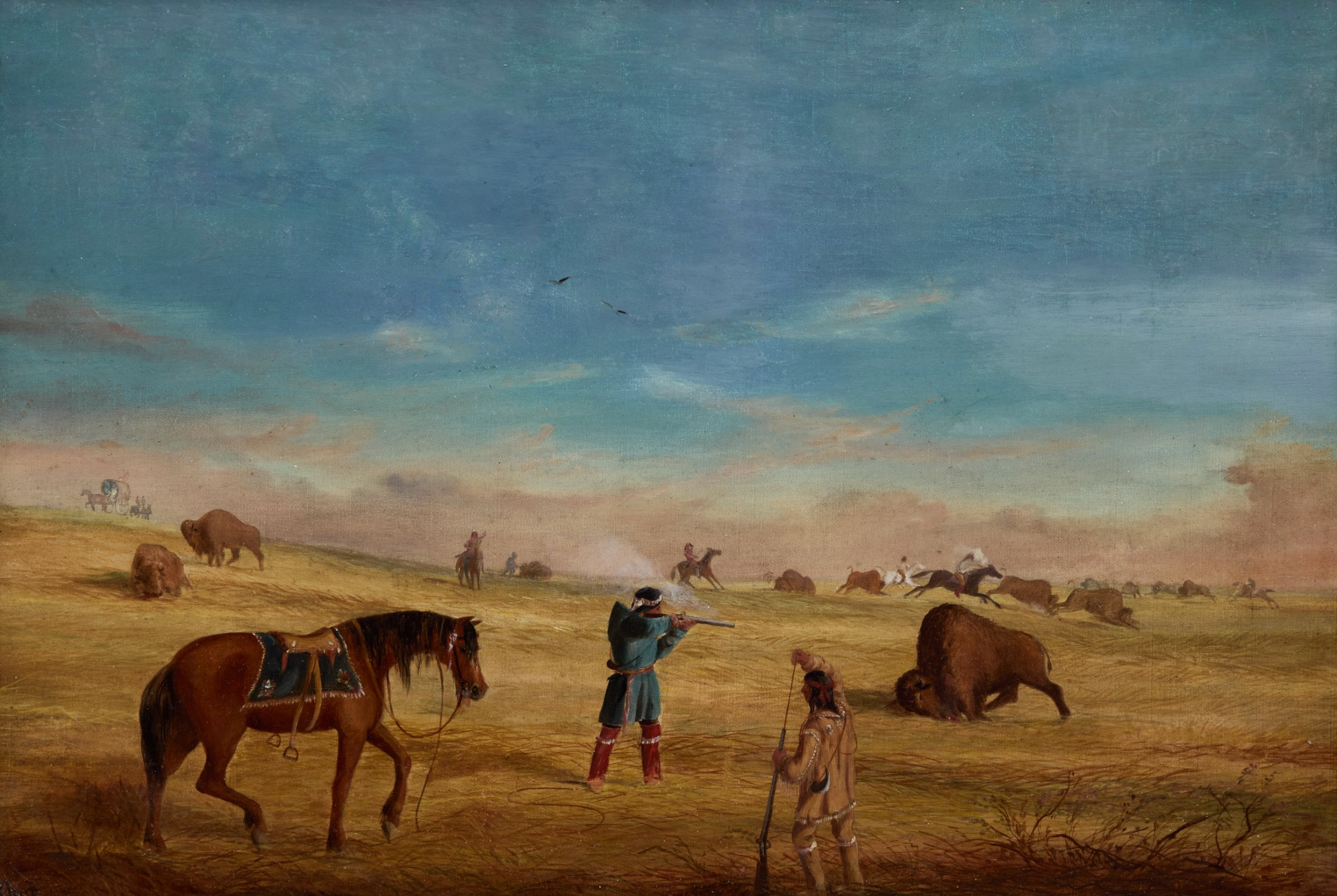 Indians Hunting Buffalo by William Armstrong