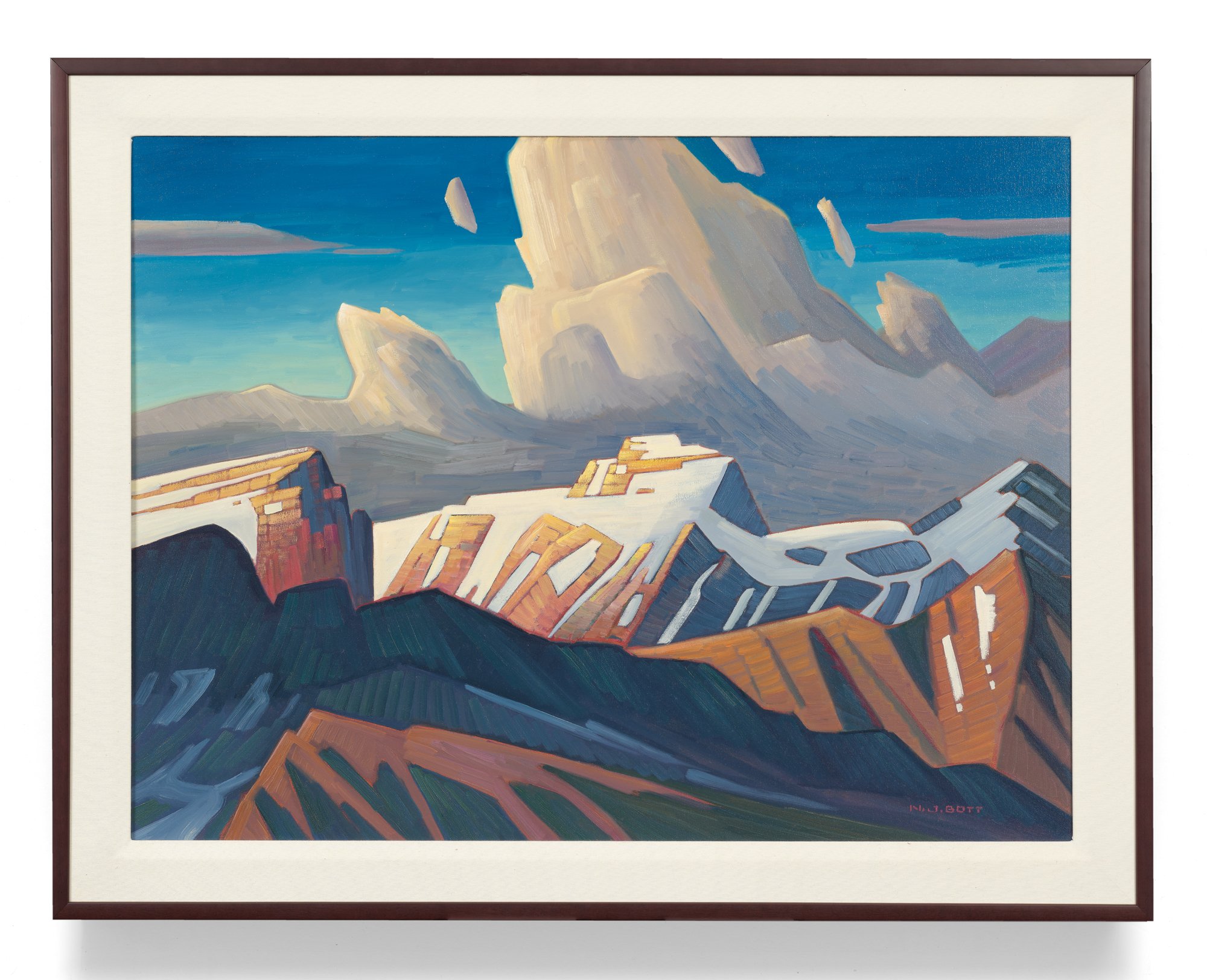 Nicholas J. Bott, Thunder Clouds over Rocky Mountains, oil on canvas - view 2
