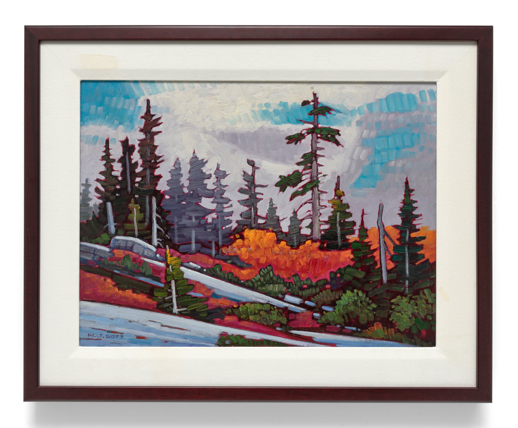 Nicholas J. Bott, Autumn on Seymour Mountain, oil on canvas - view 2