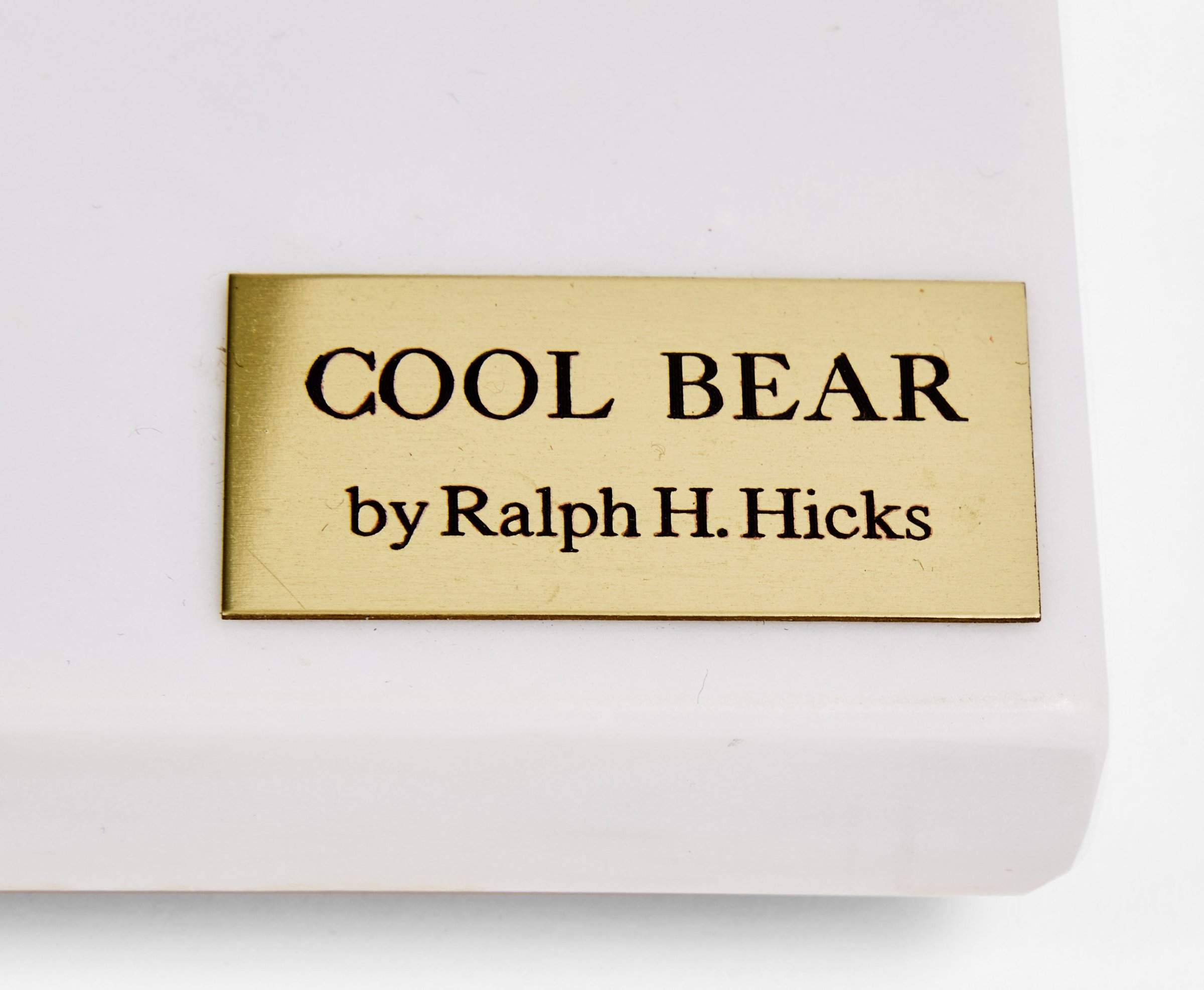 Ralph H. Hicks, Cool Bear, cast bronze on marble base - view 5