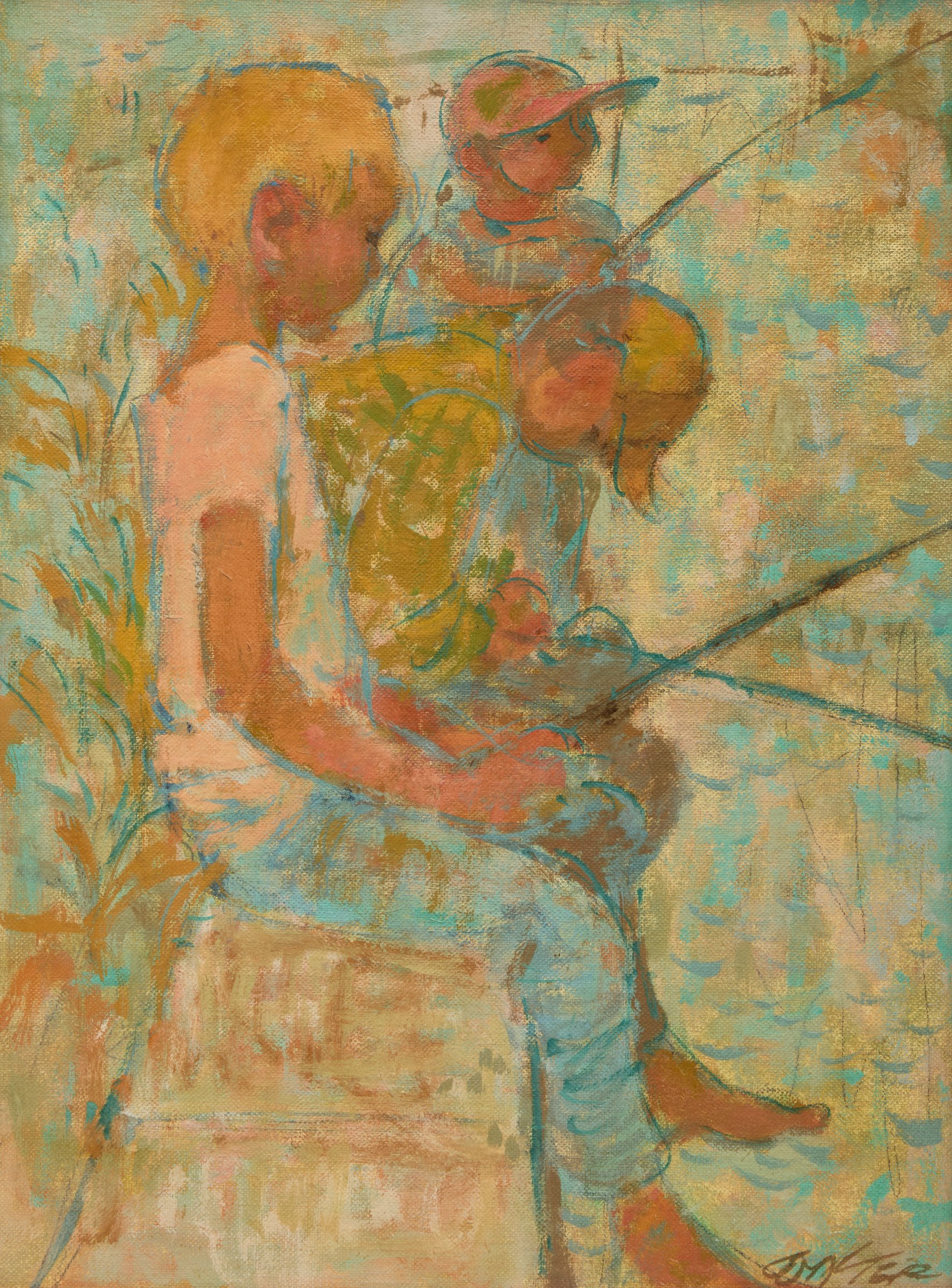 Boys Fishing by William Arthur Winter