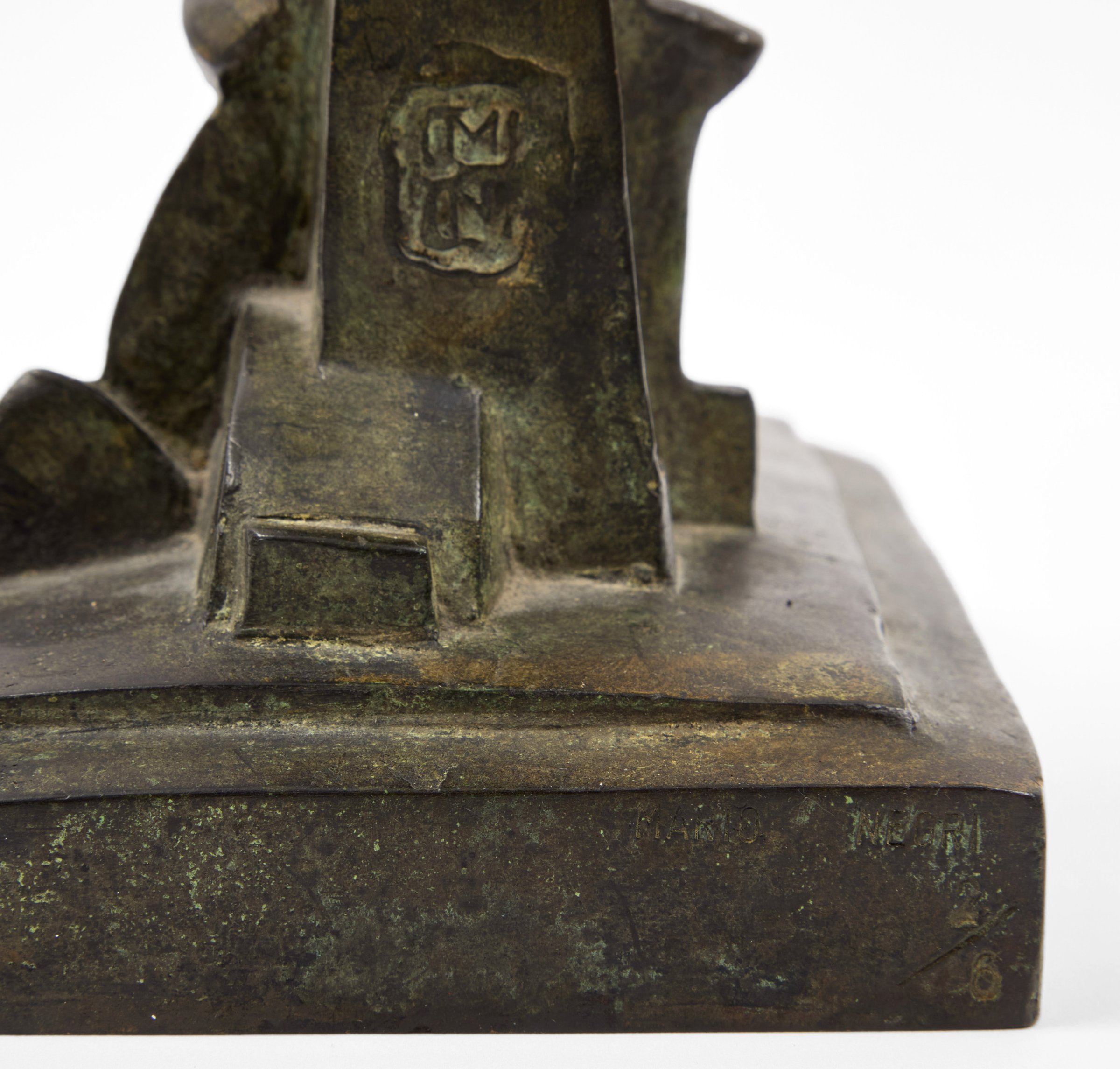 Mario Negri, Uomo Seduto, bronze, 1976 - view 5