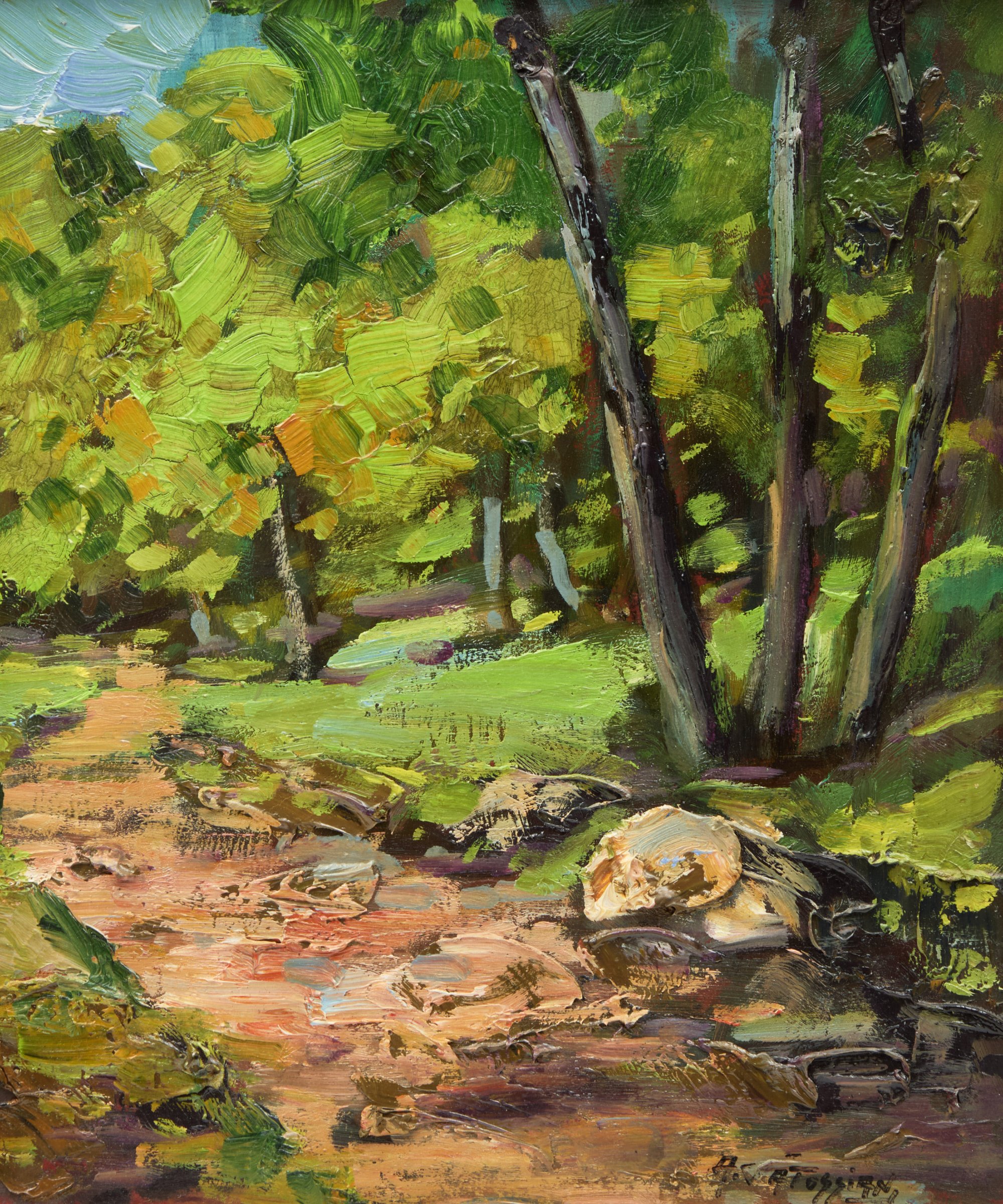 Quebec Shoreline; Forest Scene by Armand Tatossian