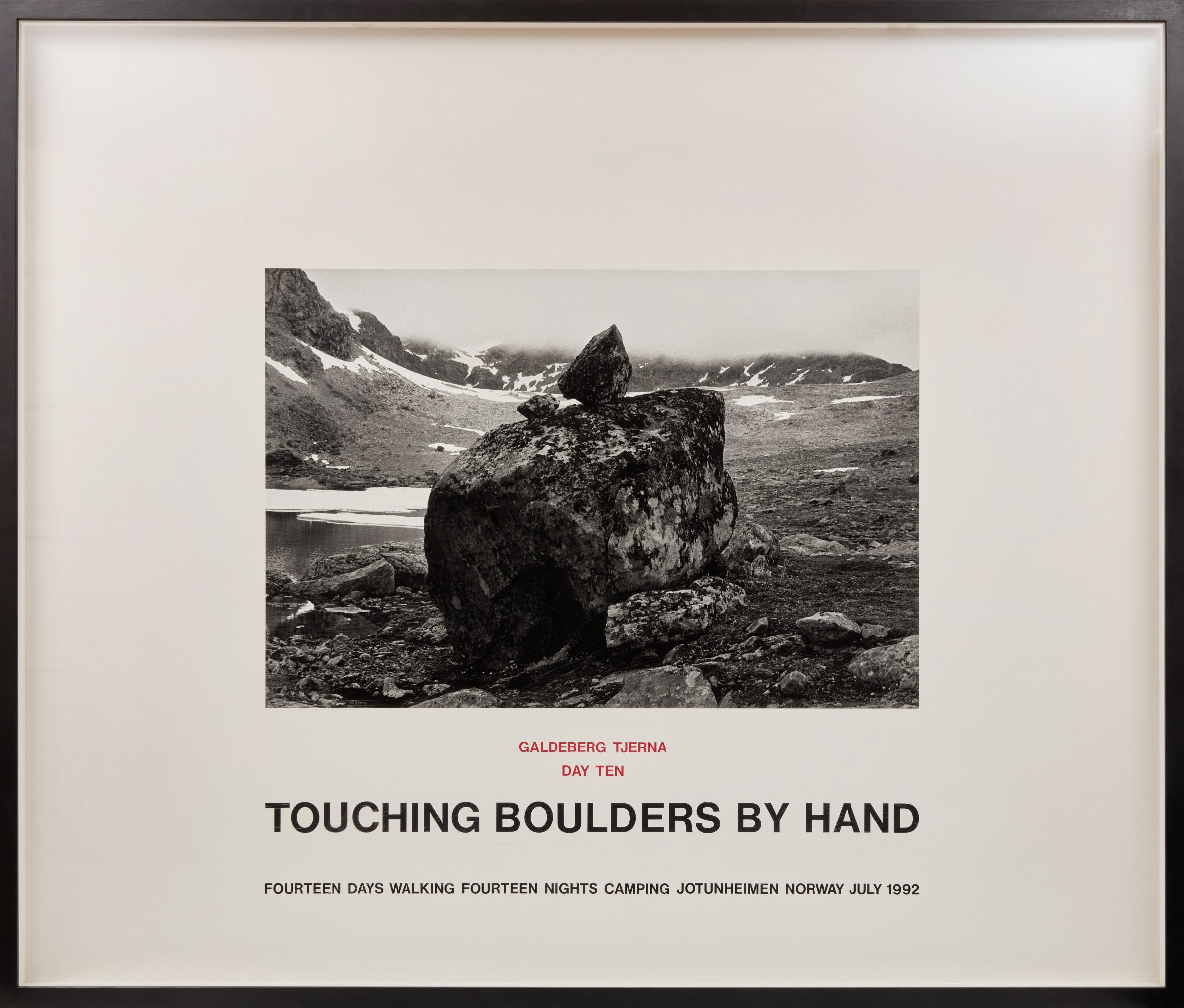 Hamish Fulton, Touching Boulders by Hand, inkjet print - view 2