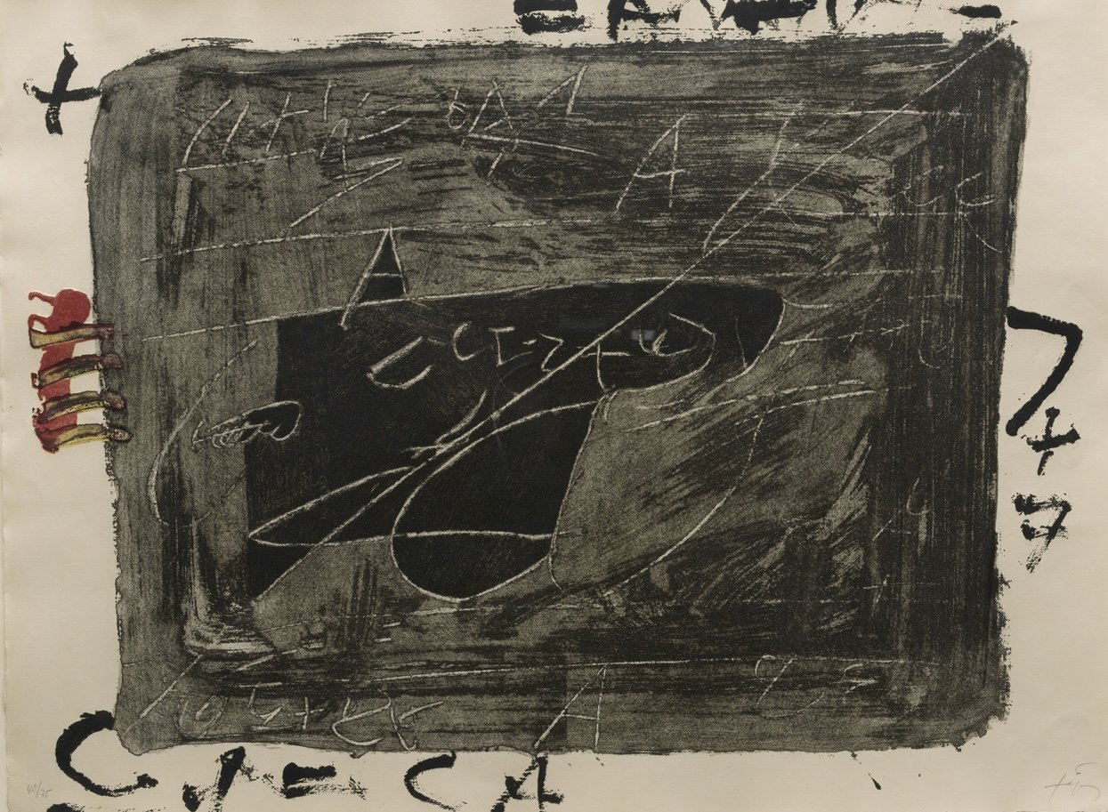 Esgrafiats sobre negre by Antoni Tàpies