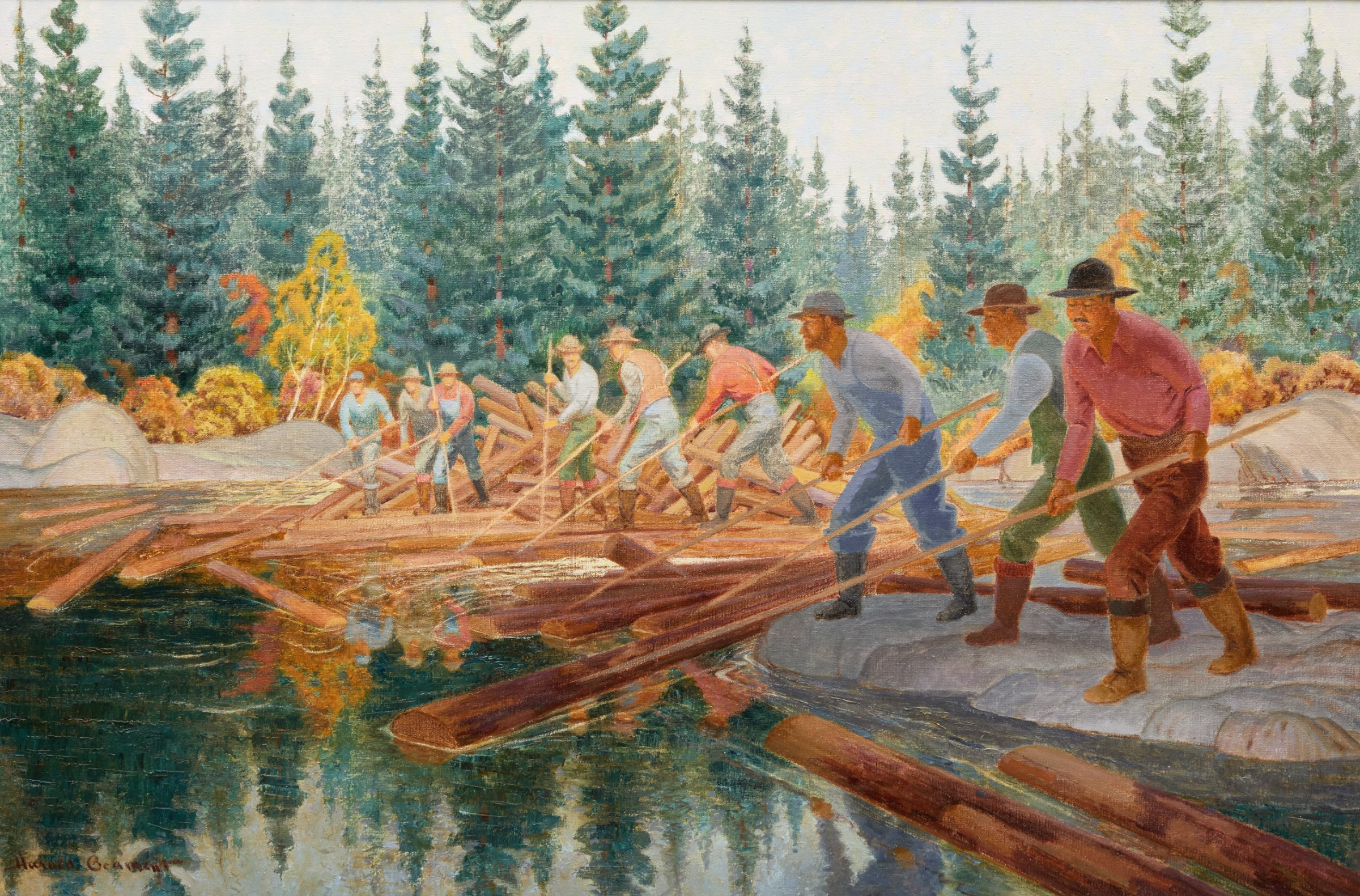 Log Drivers, Saguenay by Thomas Harold Beament