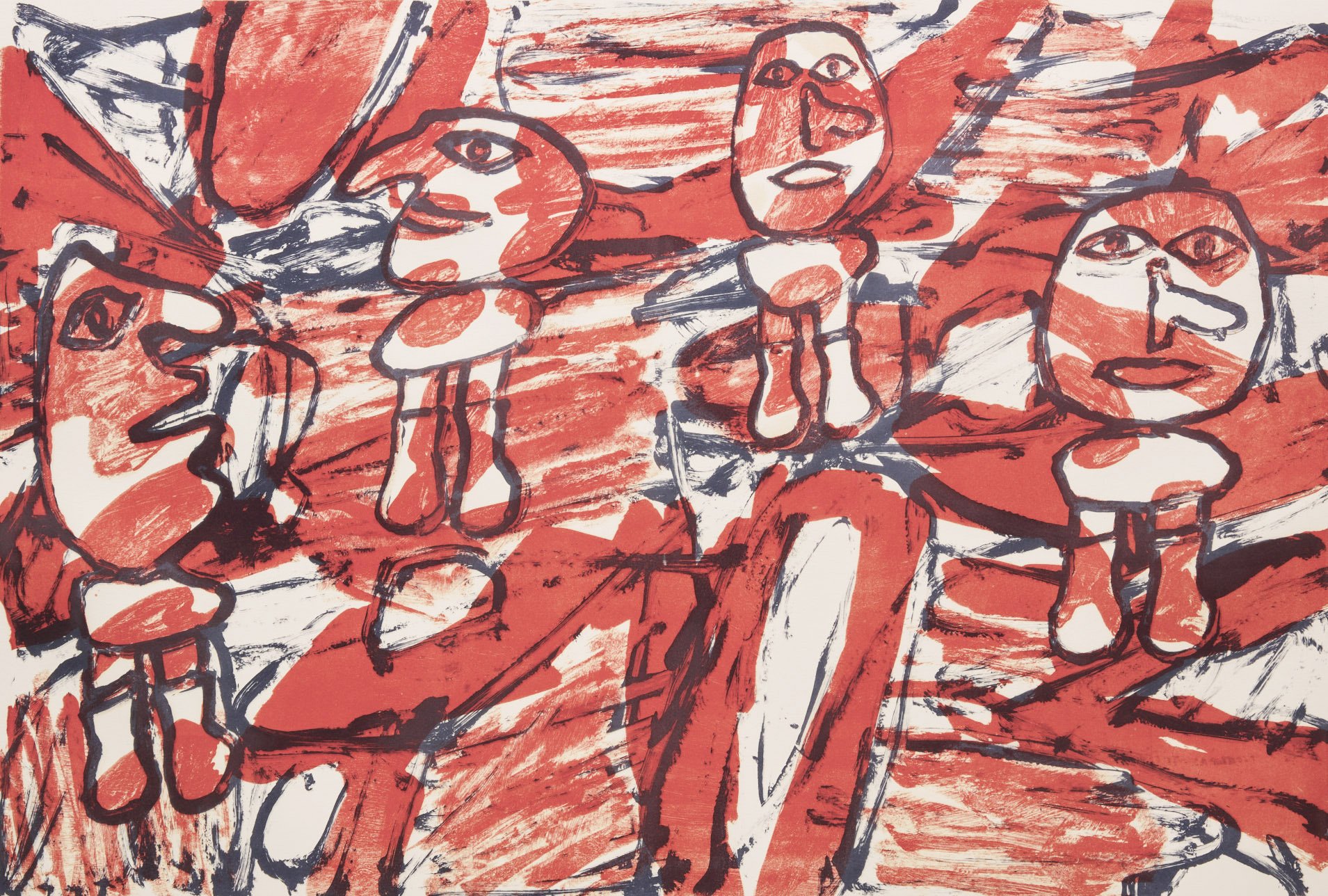 Les passants by Jean Dubuffet