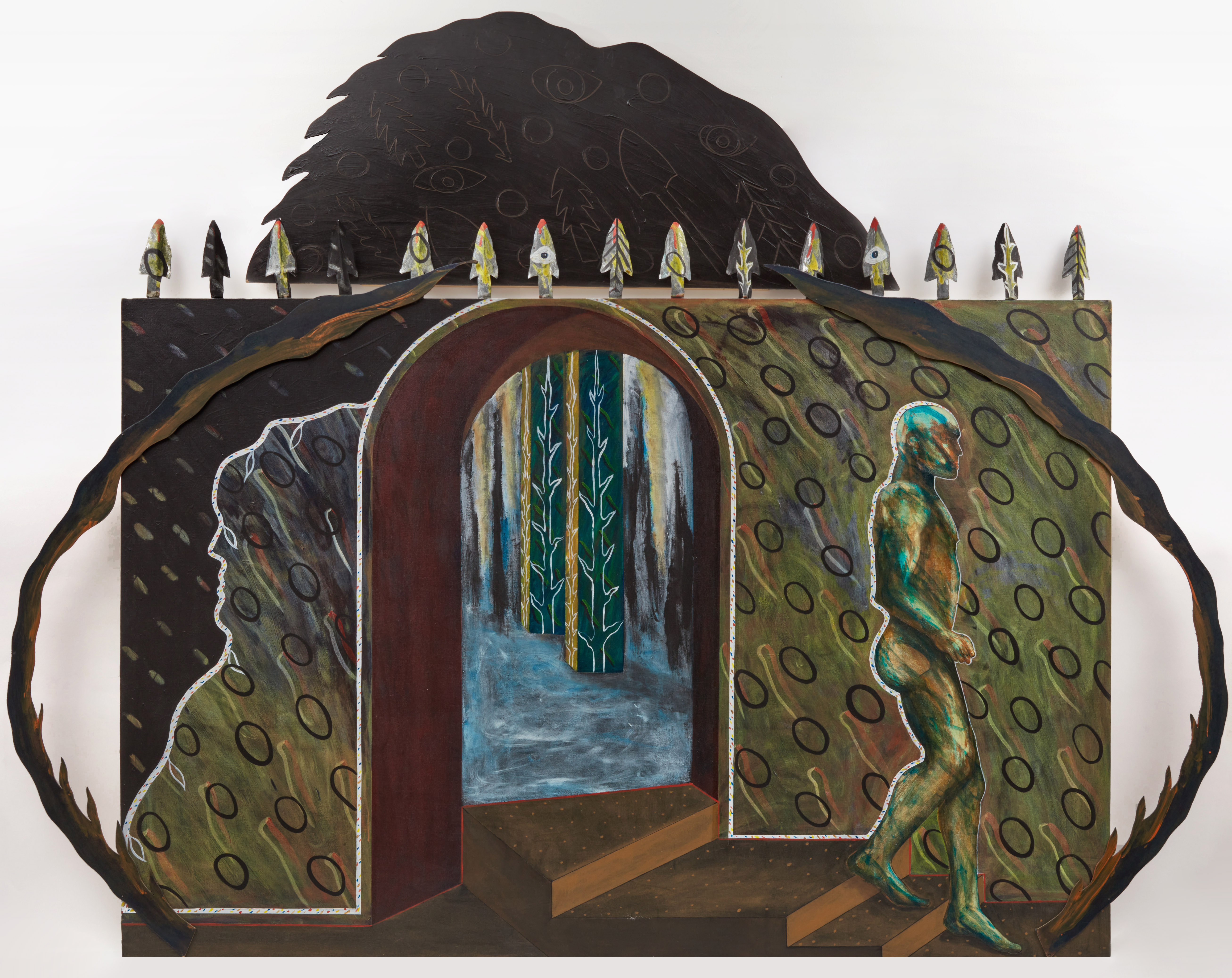 Laurent Bouchard, A-Fric, acrylic and mixed media on canvas, 1987