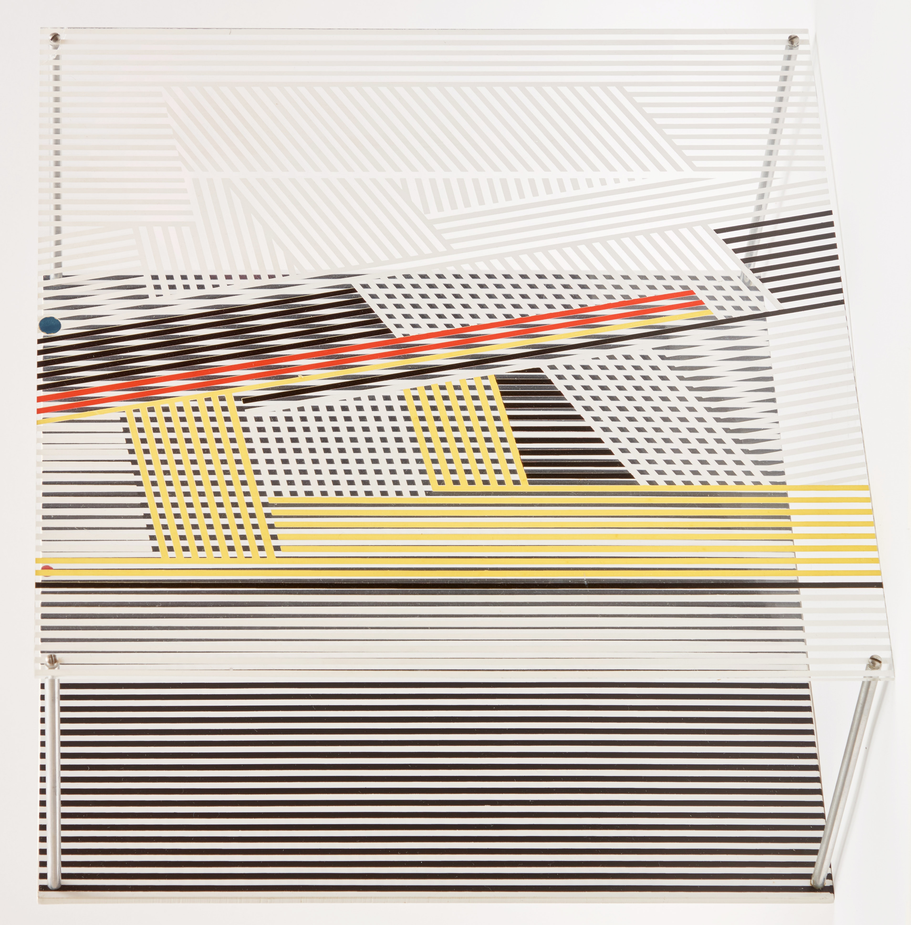 Jesús Rafael Soto, Sotomagie, colour screenprint on plexiglass panel with steel rods, 1967 - view 2