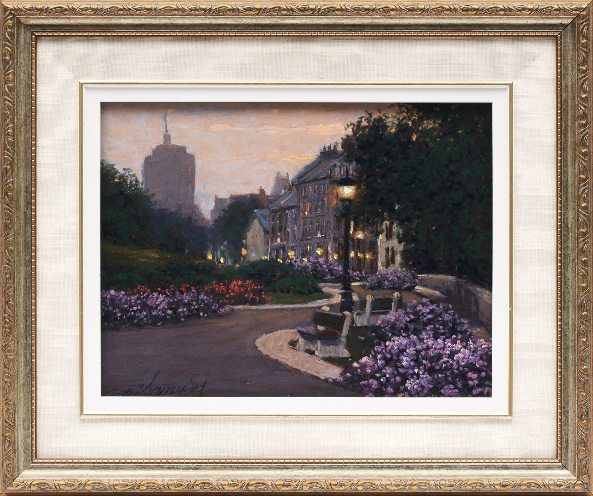 Richard Savoie, Untitled, Quebec City at Night, pastel, 2007 - view 2