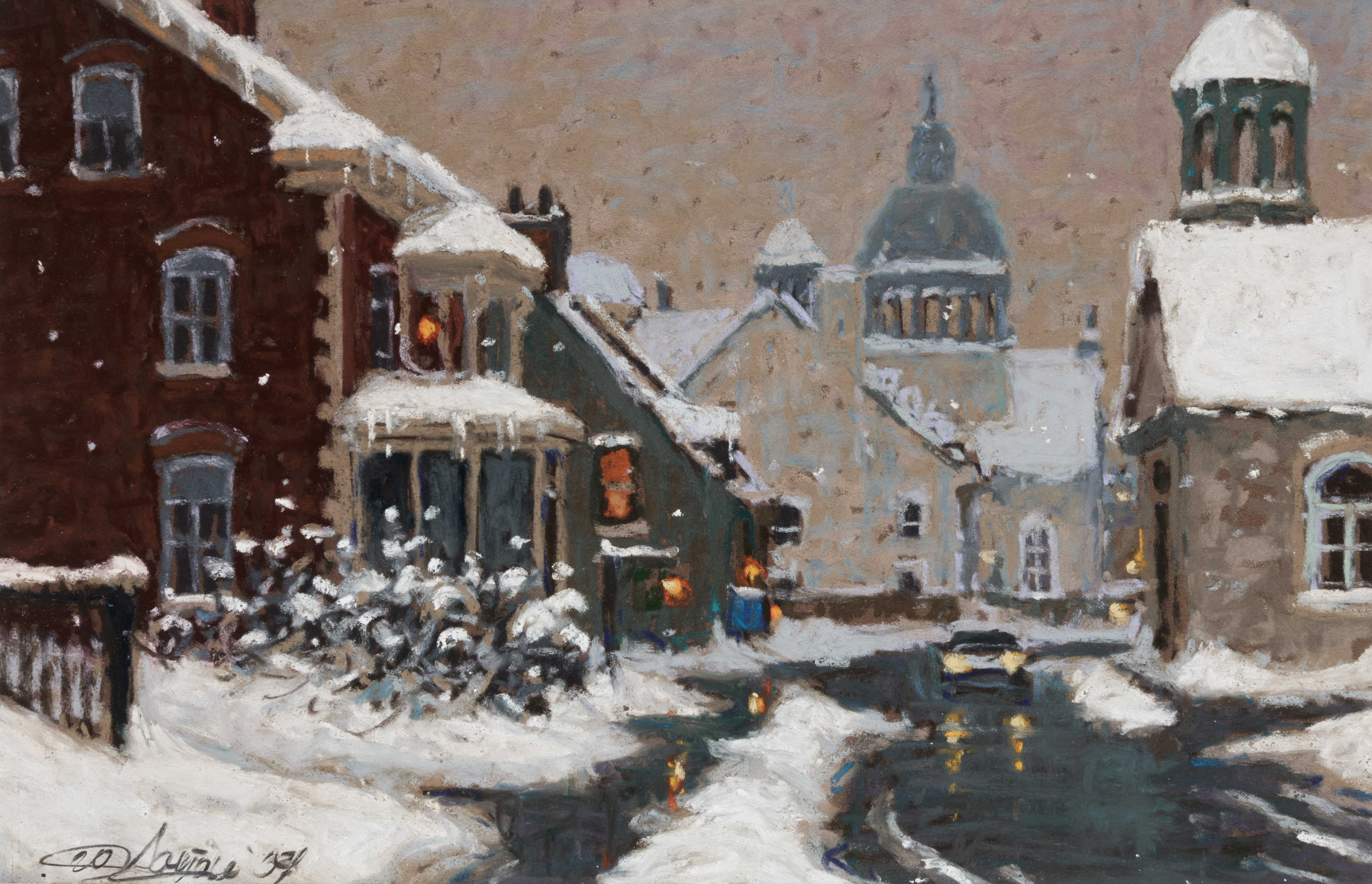 Vieux Trois Rivières l'hiver by Richard Savoie
