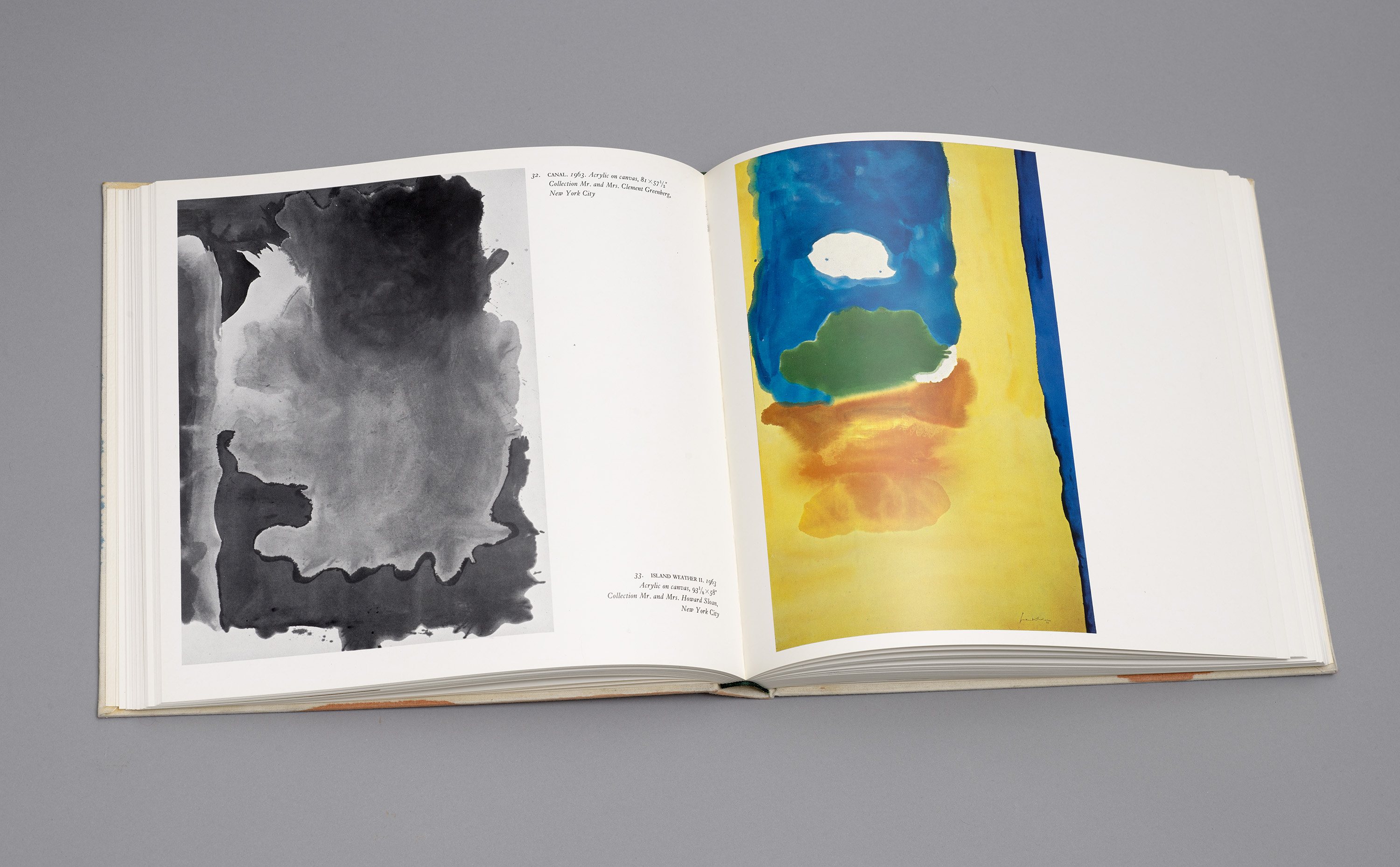 Helen Frankenthaler, Painted Book Cover, 1971, acrylic on canvas bound monograph of the artist, with text by Barbara Rose, designed by Robert Motherwell - view 5