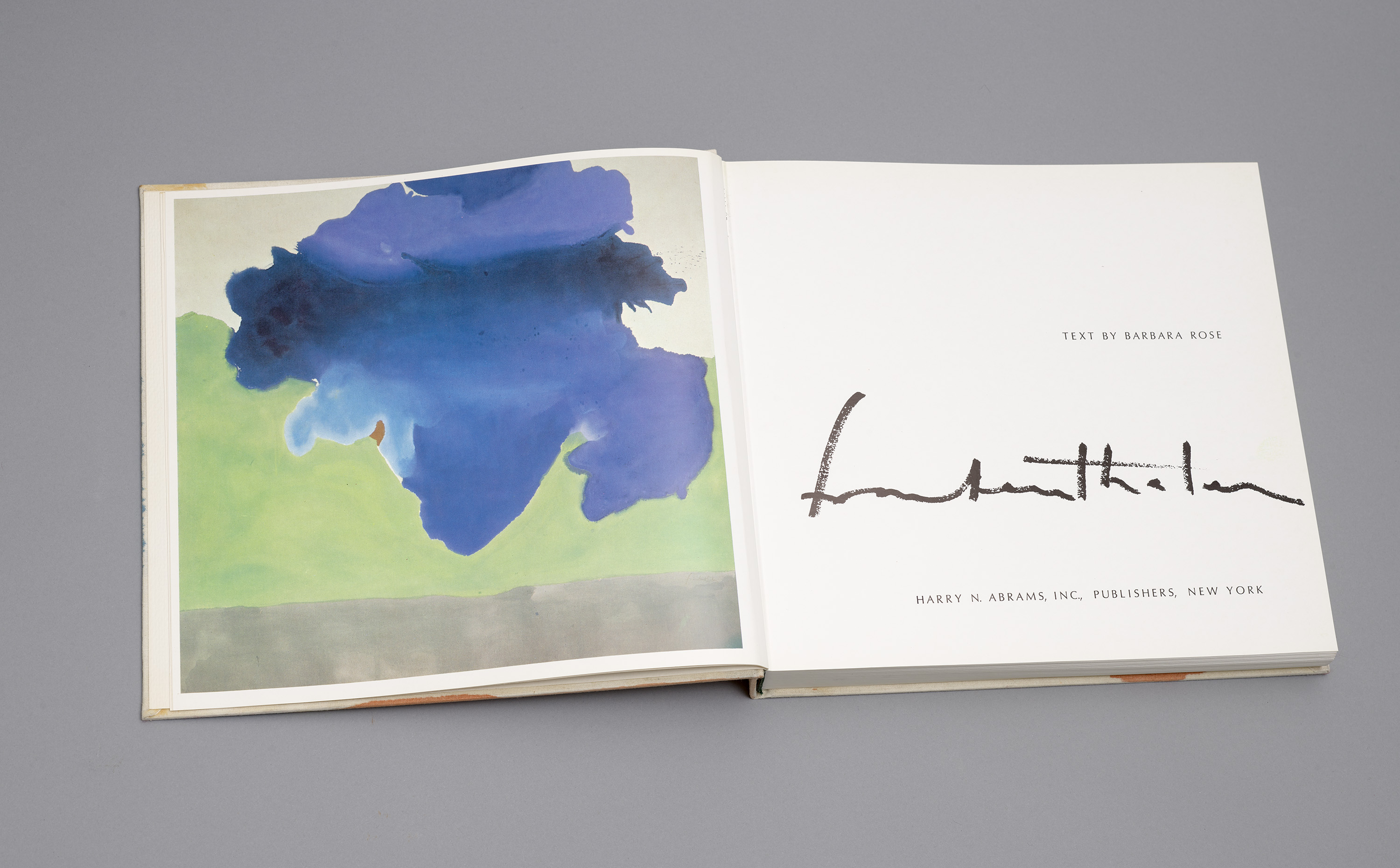 Helen Frankenthaler, Painted Book Cover, 1971, acrylic on canvas bound monograph of the artist, with text by Barbara Rose, designed by Robert Motherwell - view 6