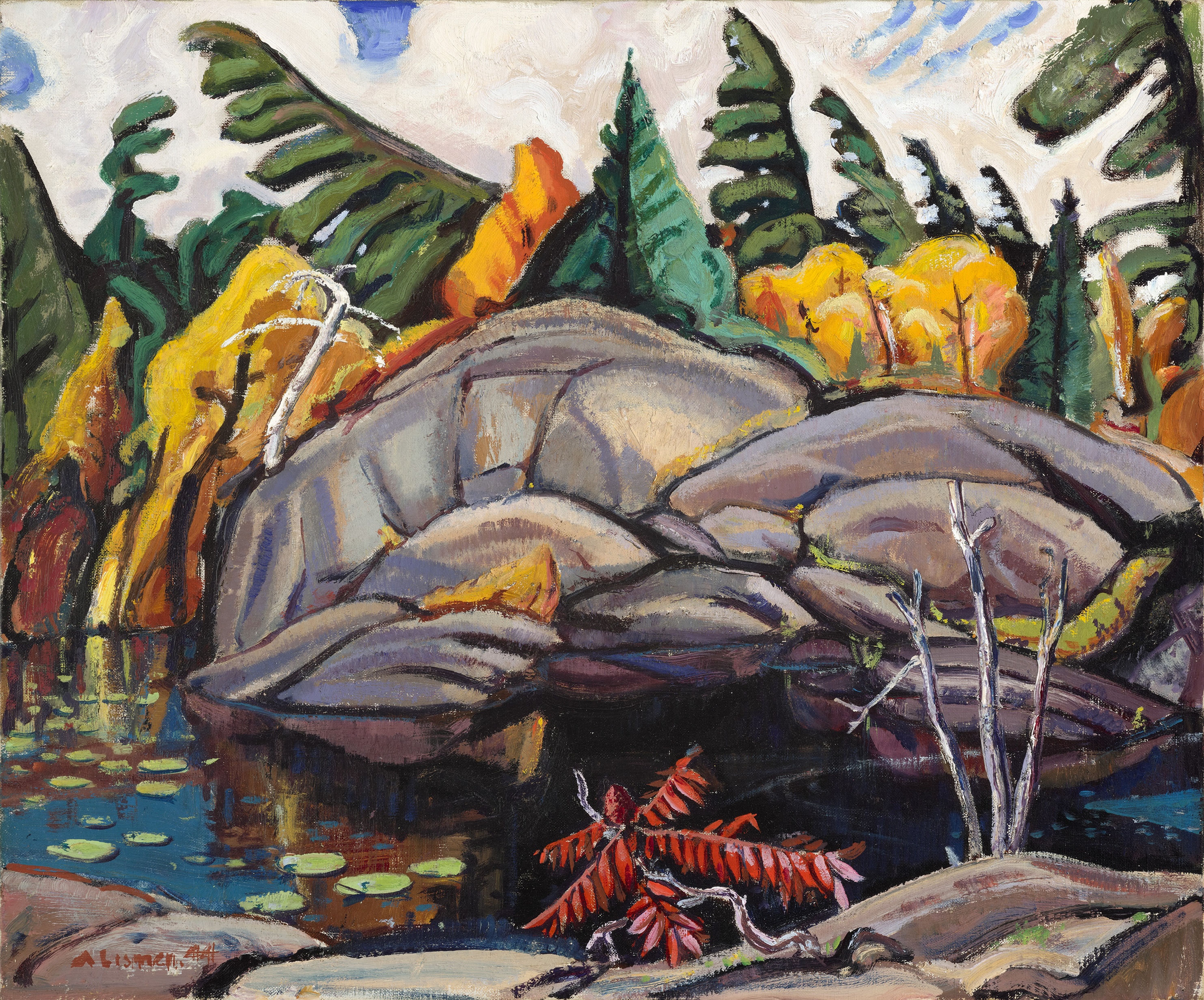 Arthur Lismer, Dark Pool, Georgian Bay, oil on canvas