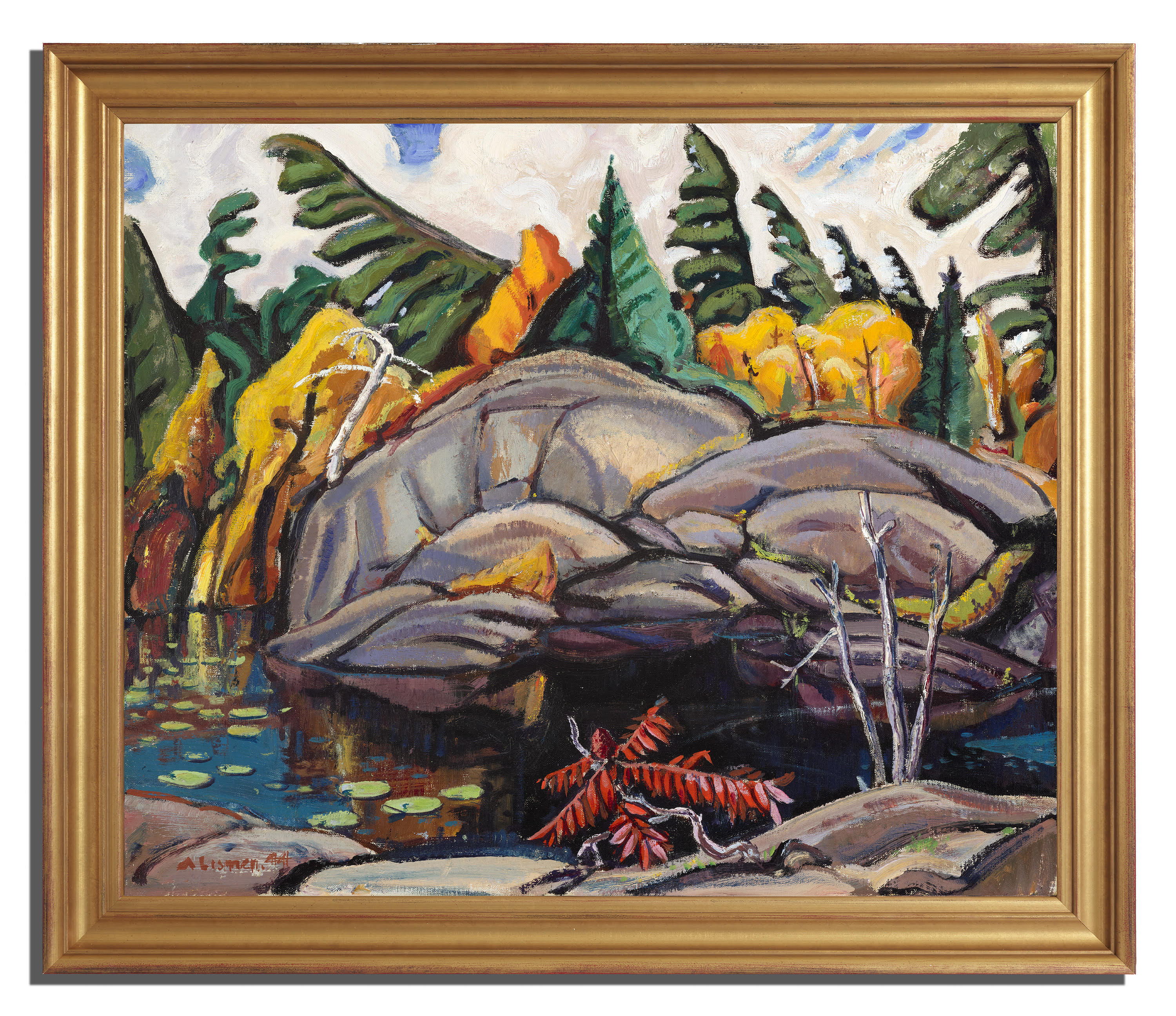 Arthur Lismer, Dark Pool, Georgian Bay, oil on canvas, 1944 - view 2