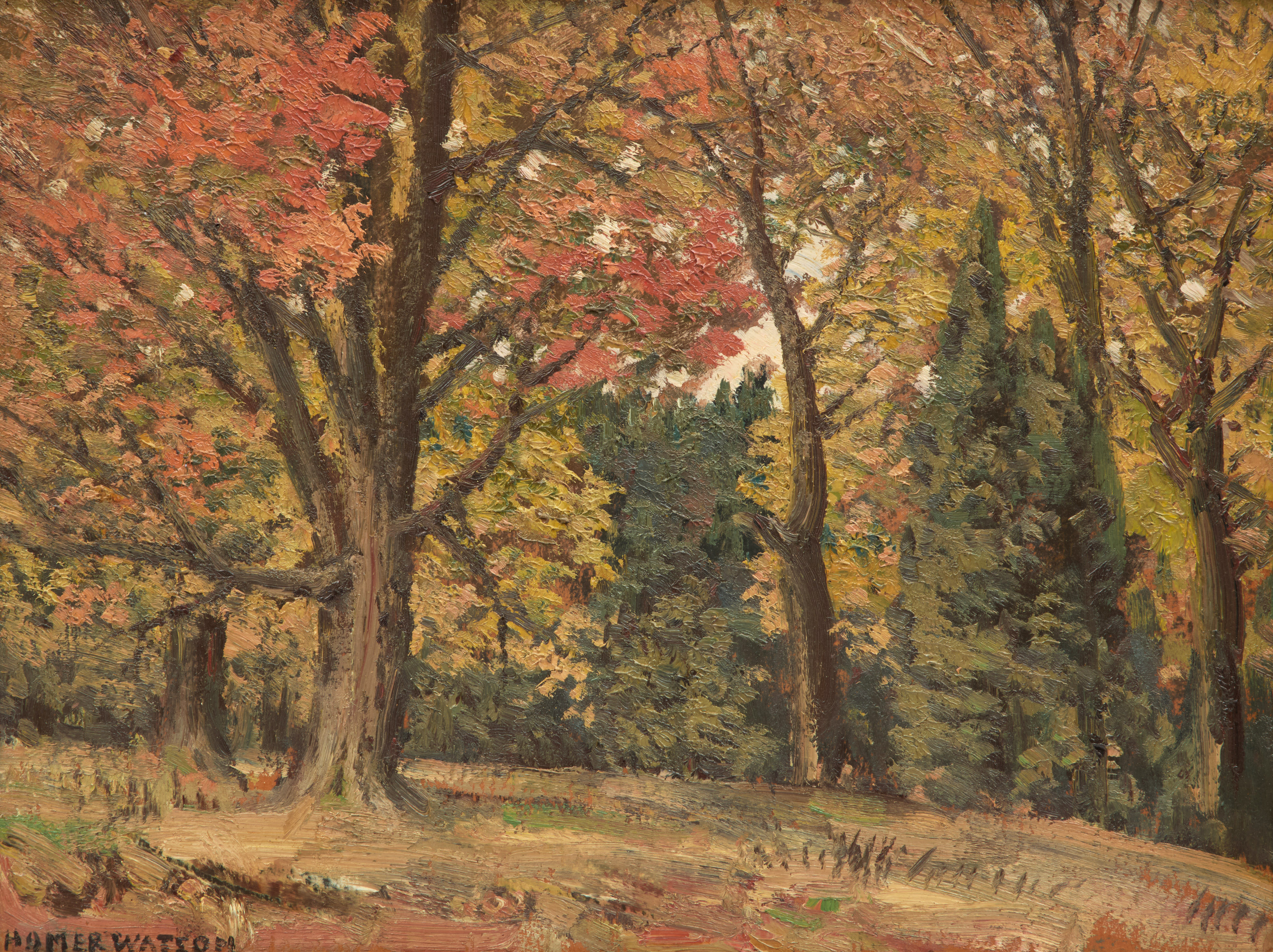 Homer Ransford Watson, Autumn Landscape Near Doon, oil on board - view 2