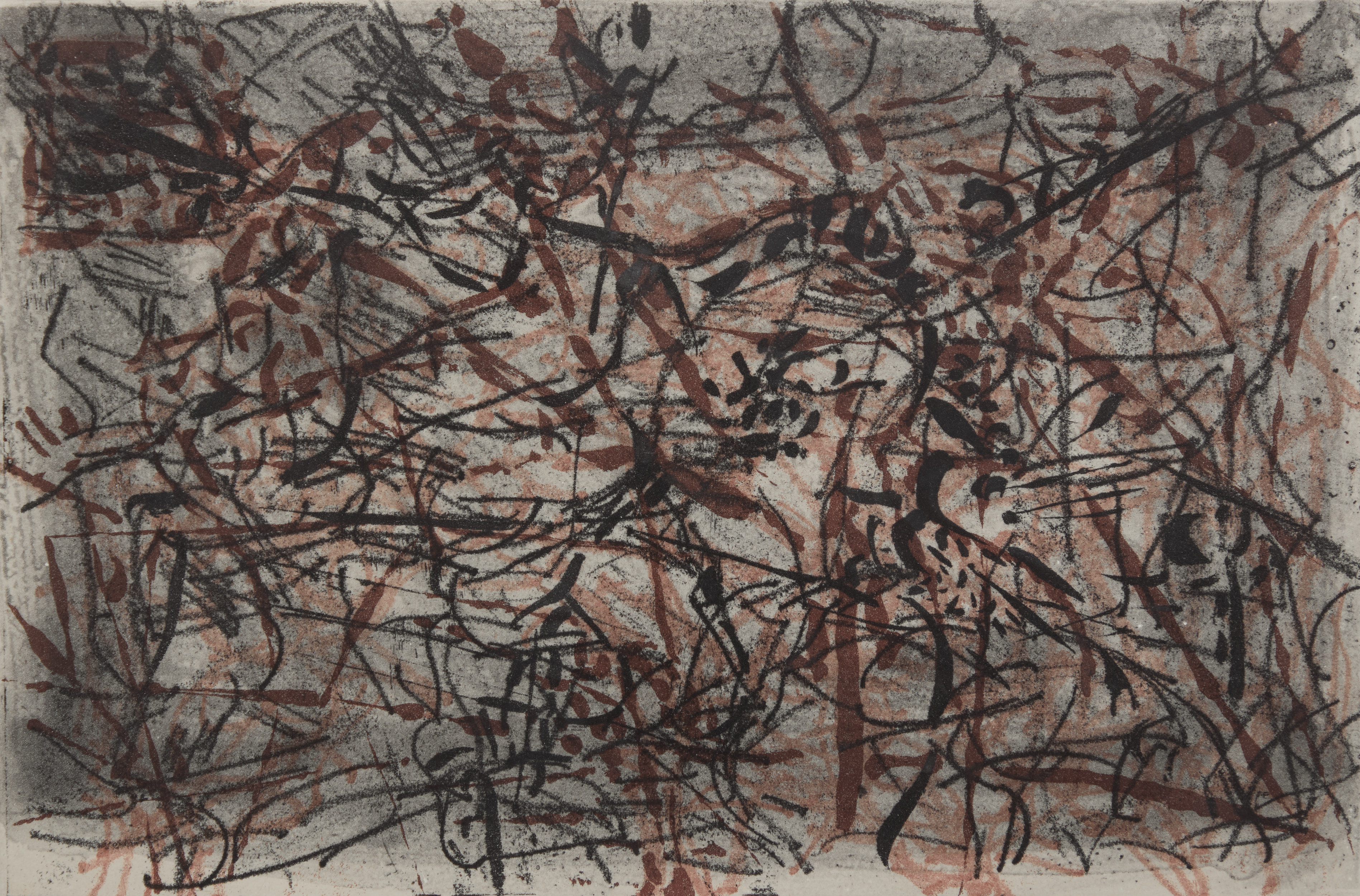 Jean Paul Riopelle, Sanguine, colour etching