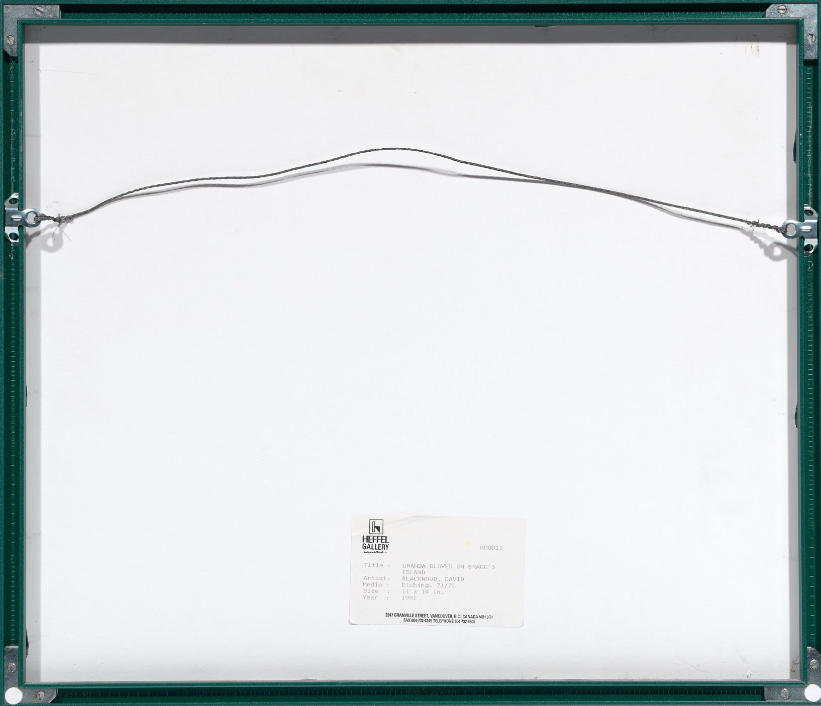 David Lloyd Blackwood, Granda Glover on Braggs Island, etching and aquatint, 1991 - view 4