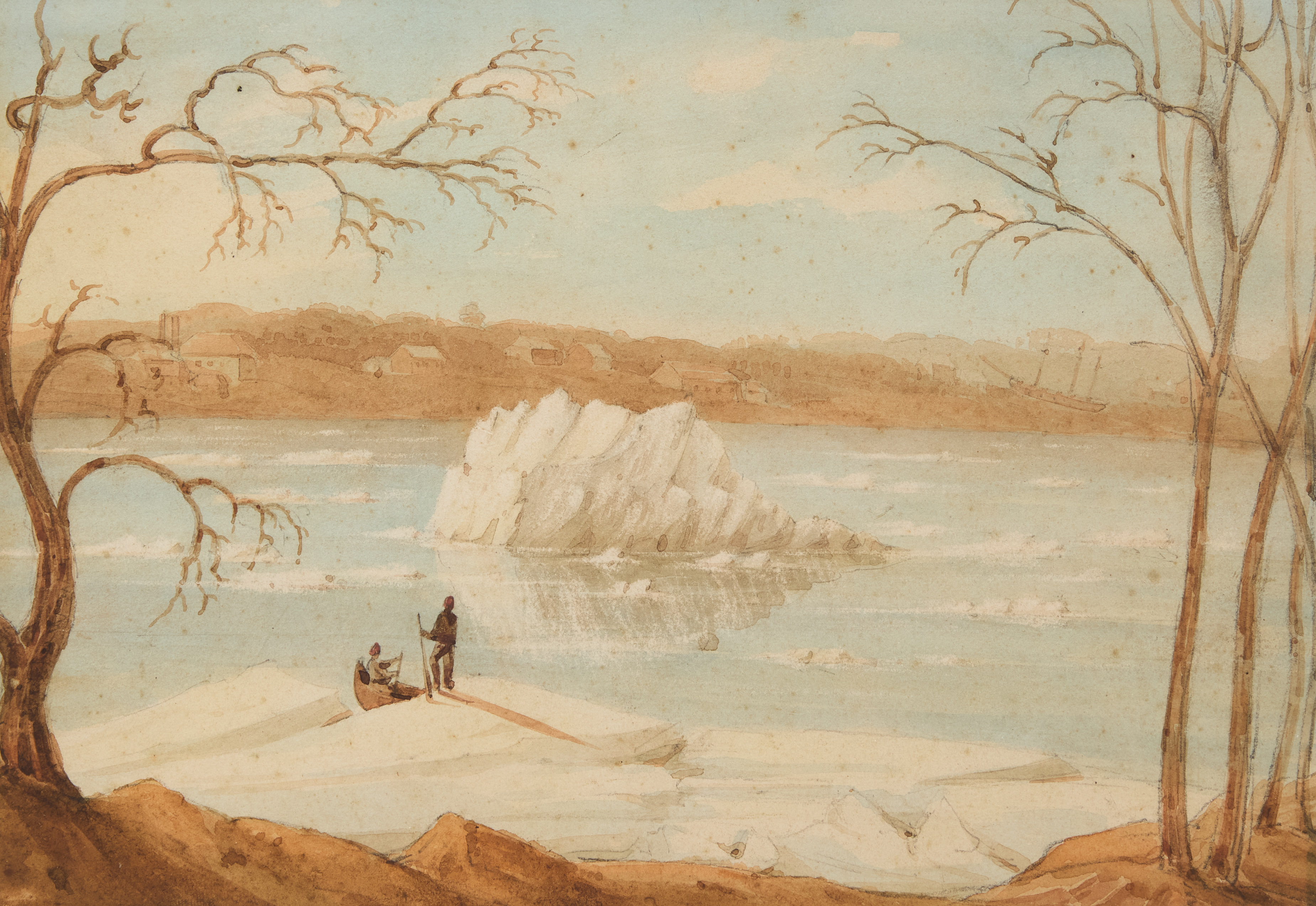 Floating Ice On the St. Lawrence, Montreal by George Russell Dartnell
