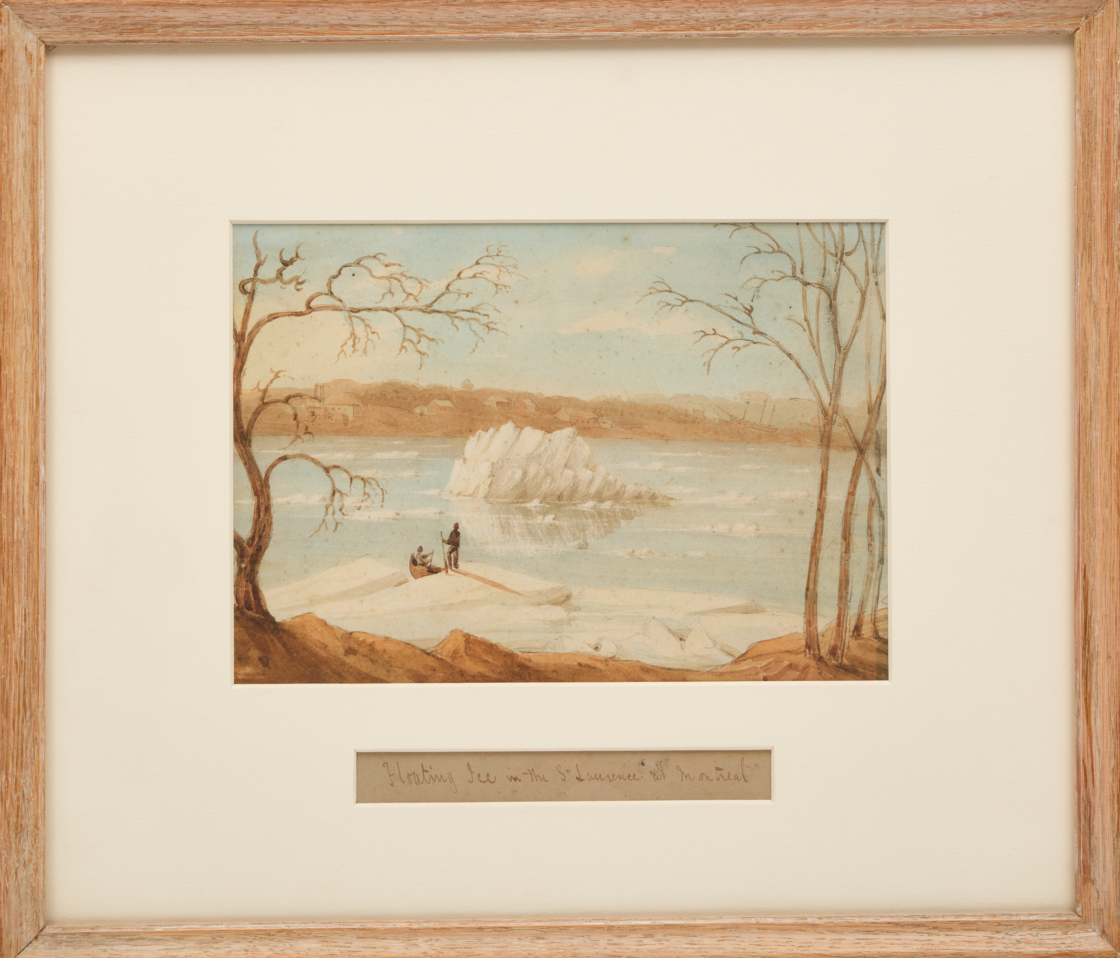 George Russell Dartnell, Floating Ice On the St. Lawrence, Montreal, watercolour - view 3