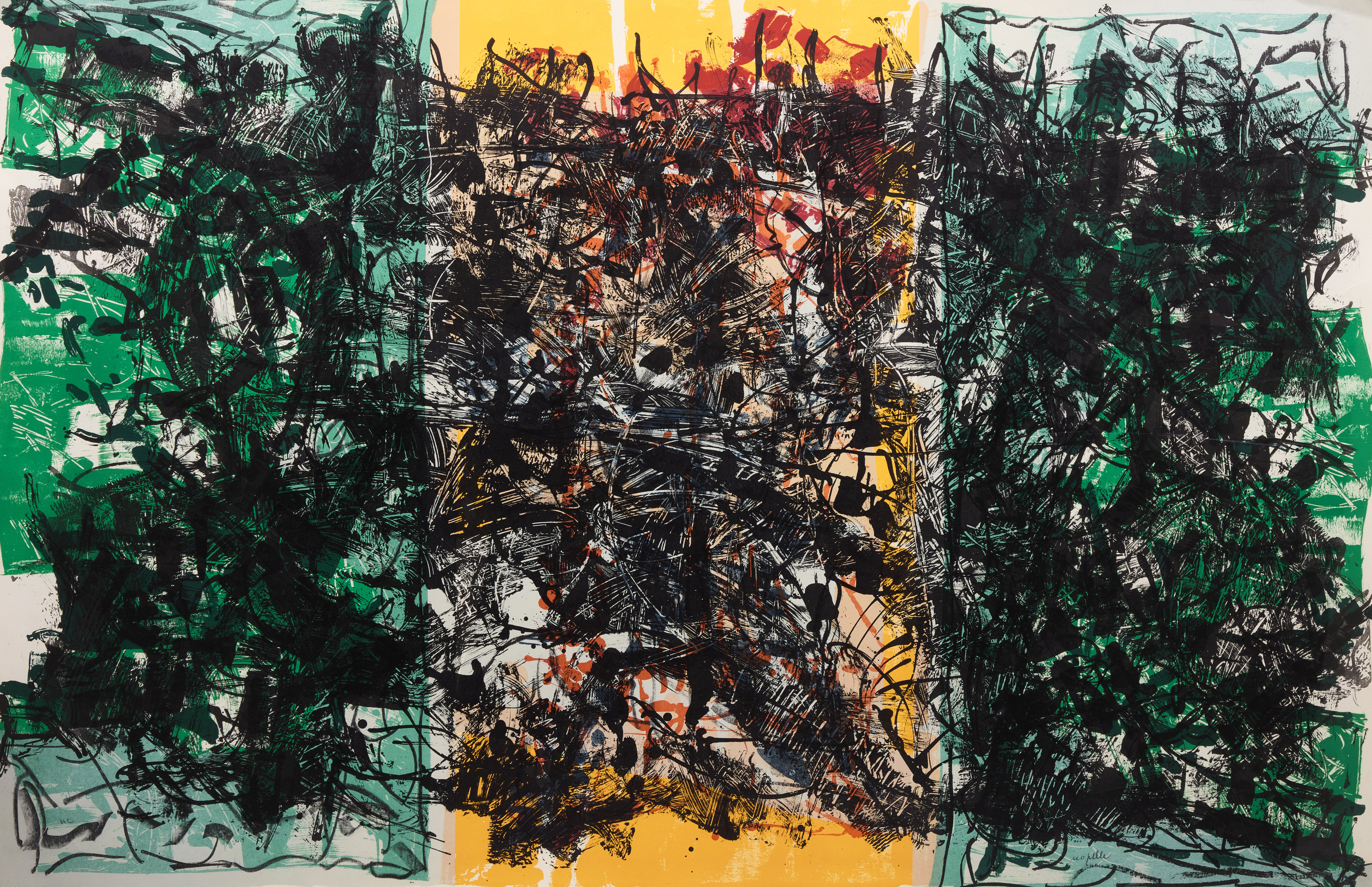 Triptyque orange by Jean Paul Riopelle