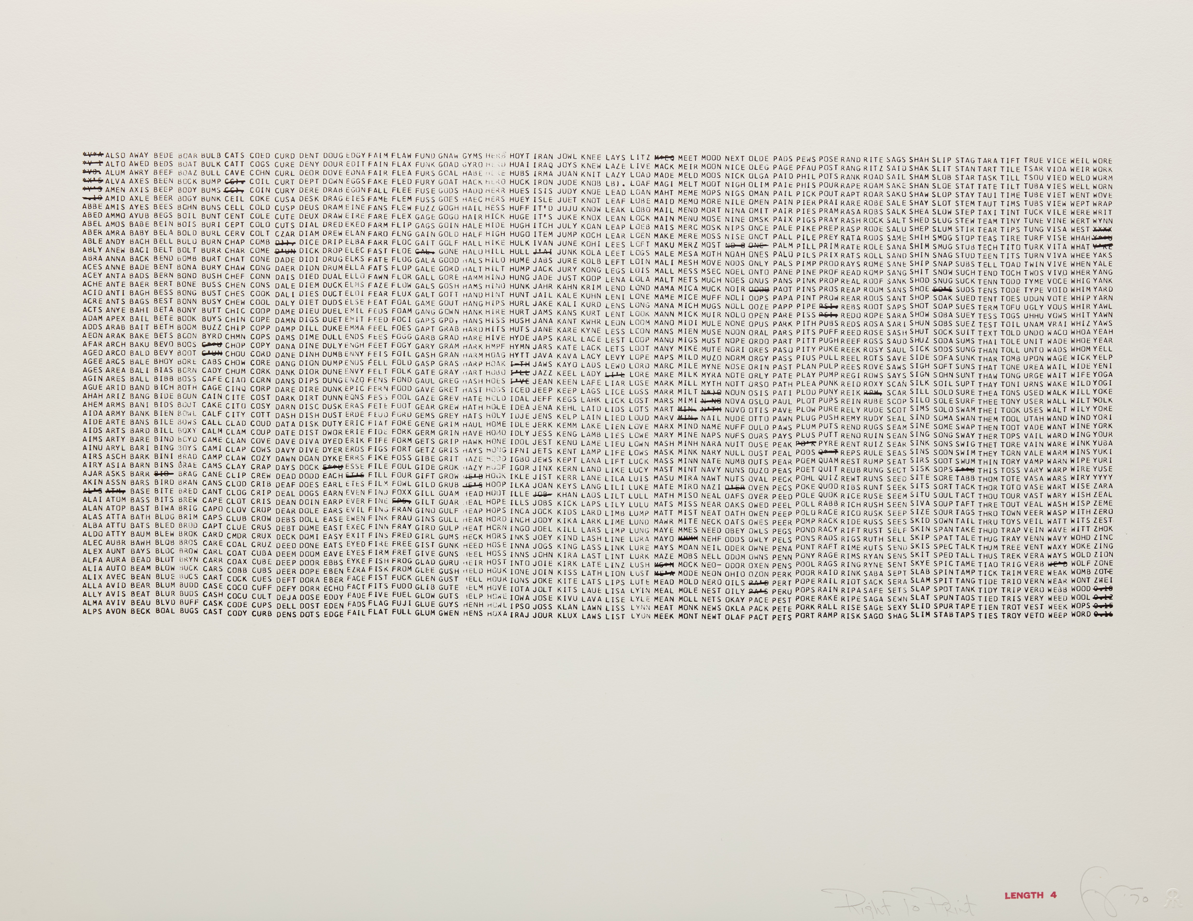 Gerald Ferguson, Length 4, lithograph, 1970 - view 2