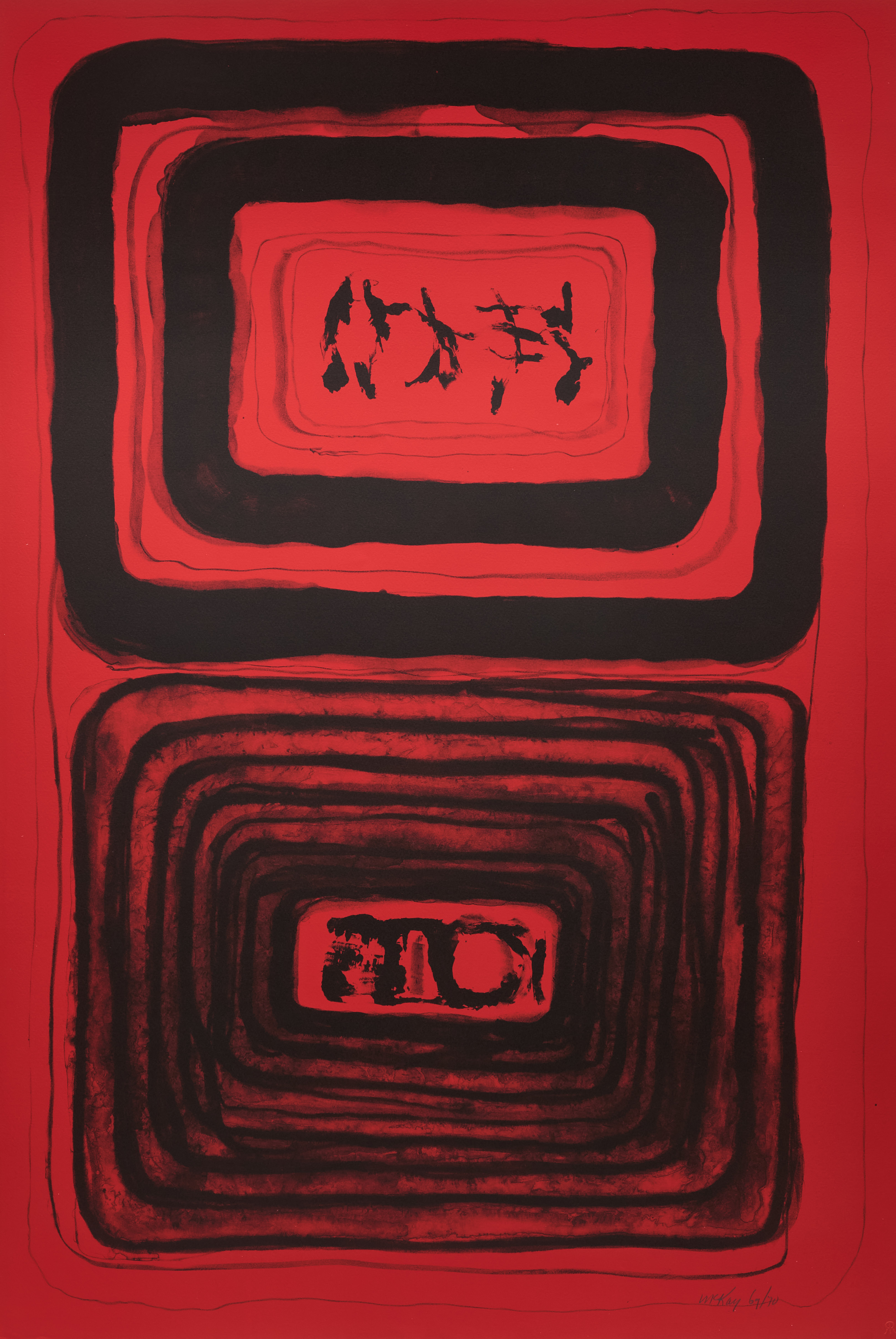 Arthur Fortescue McKay, Untitled (Two Forms), lithograph