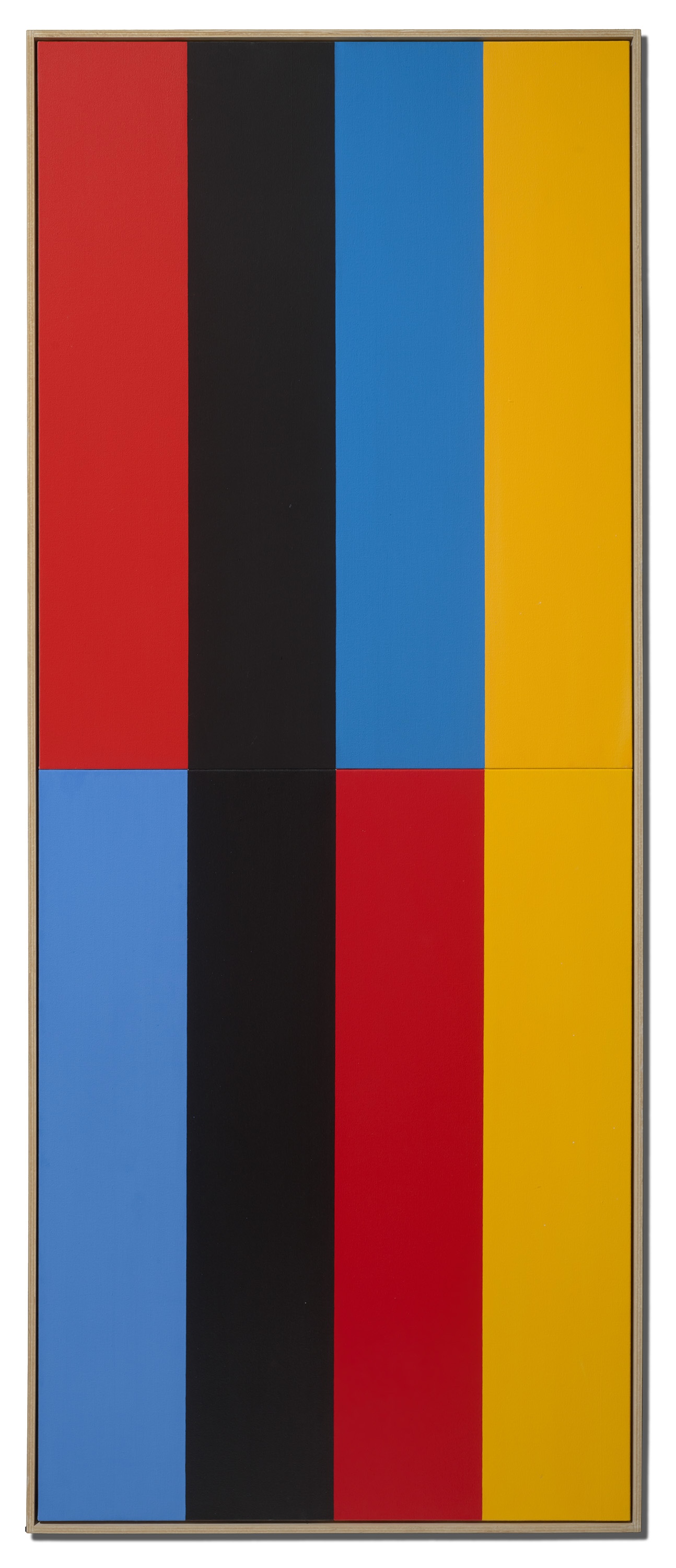 Jaan  Poldaas, Vertical Composition (Black Yellow), oil on canvas (diptych), 1990 - view 2