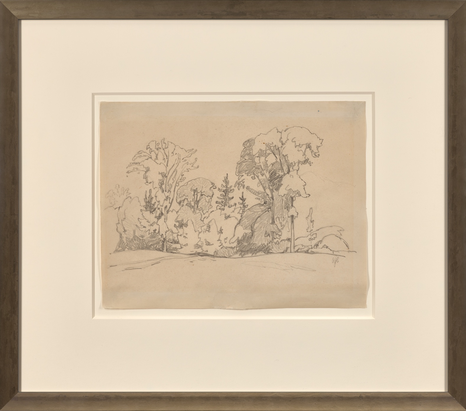 Alfred Joseph Casson, Untitled (Trees), graphite - view 2