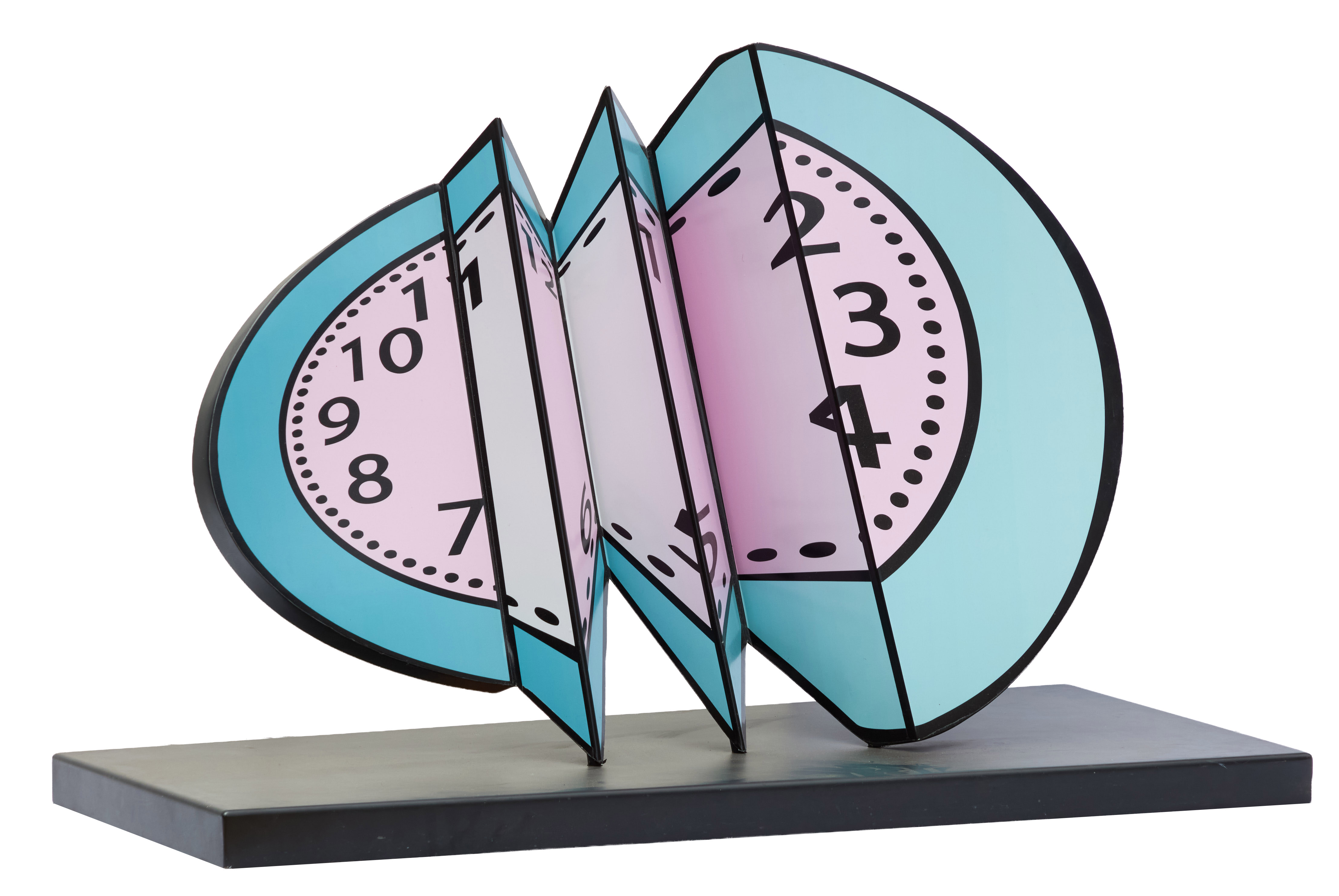Untitled (Blue and Pink Clock) by John MacGregor