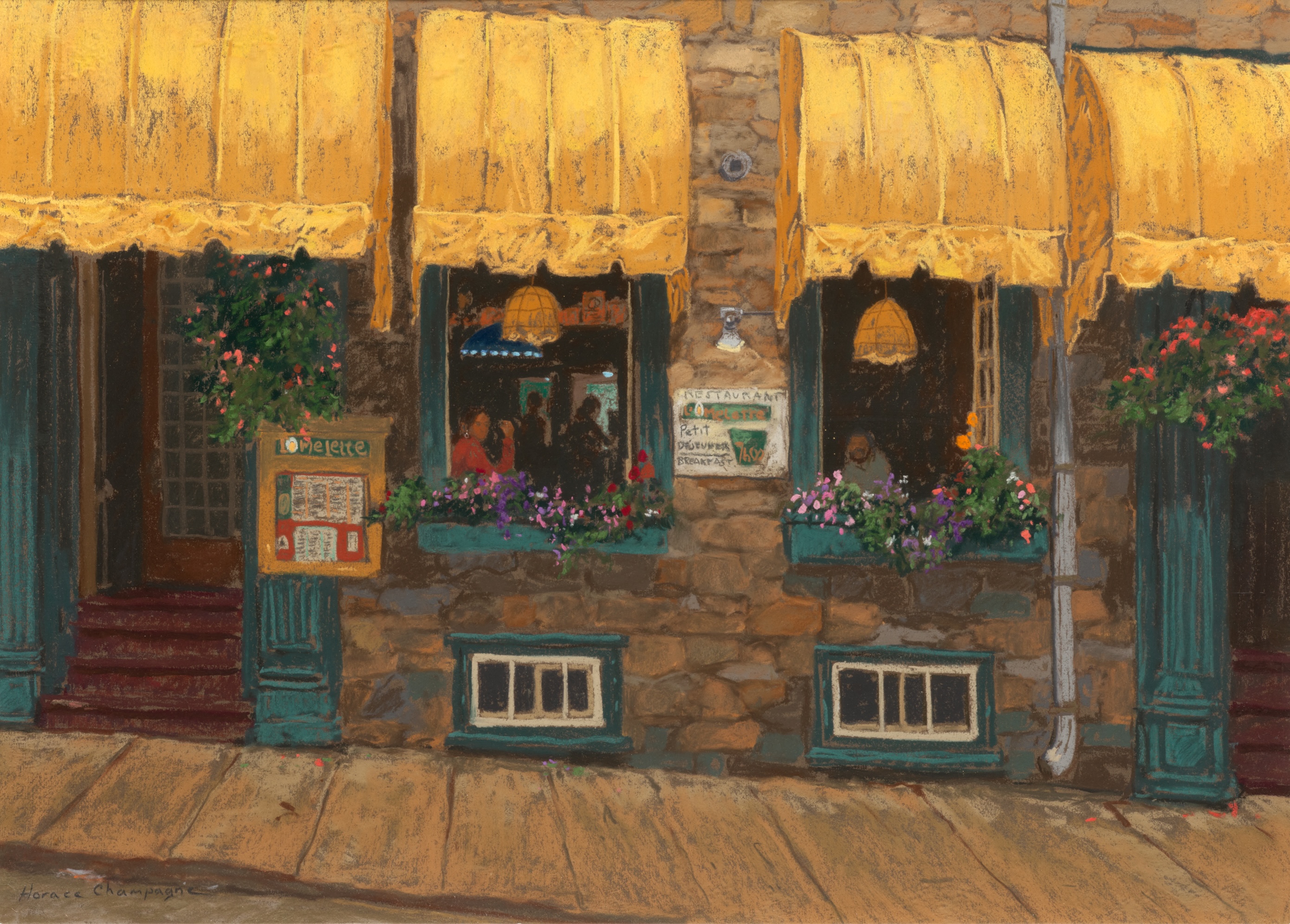 Breakfast on Rue St. Louis, Restaurant L'Omelette, Quebec City by Horace Champagne