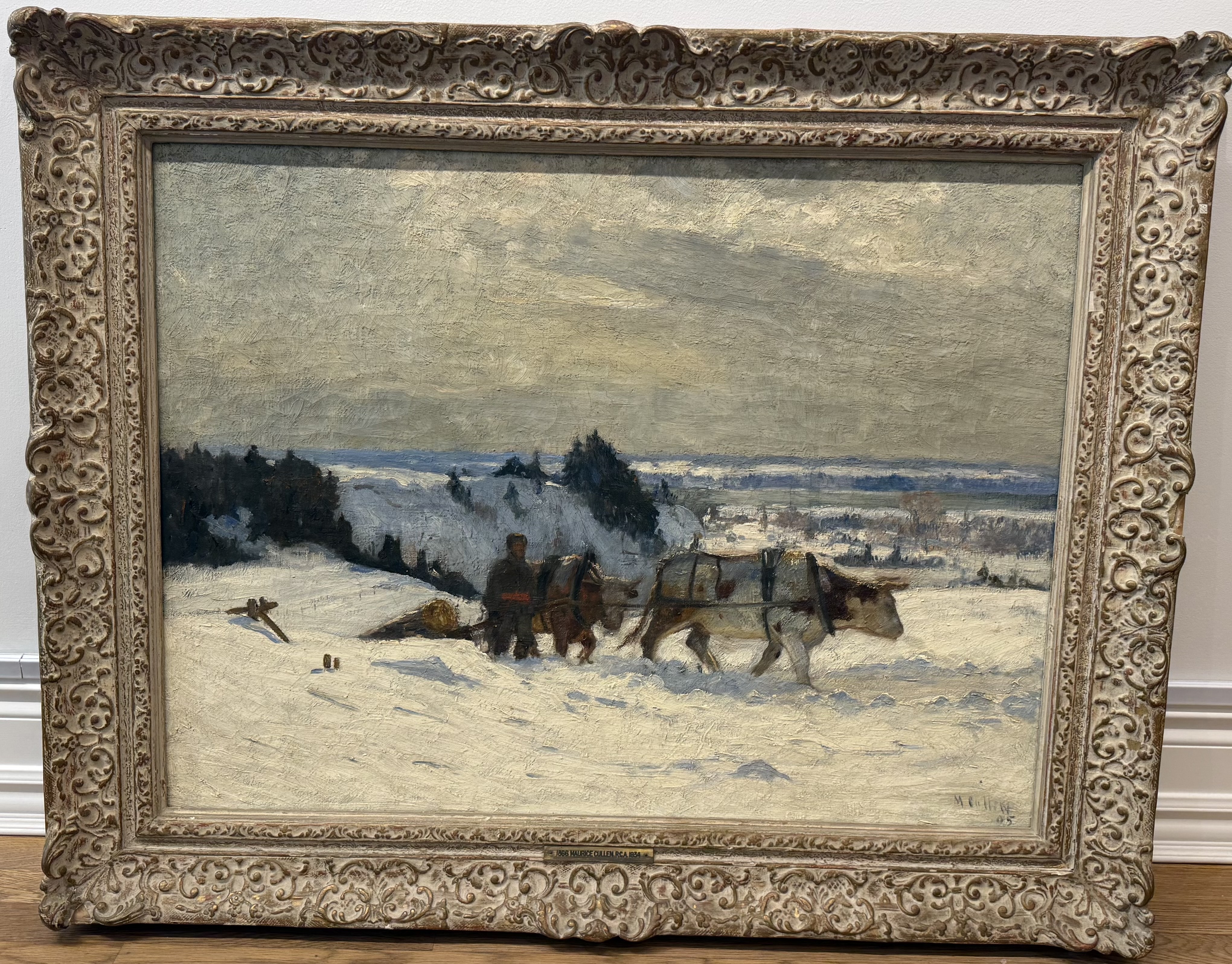 Maurice Galbraith Cullen, Logging Near Beaupre, on the Lower St. Lawrence, below Quebec, 1905, oil on canvas